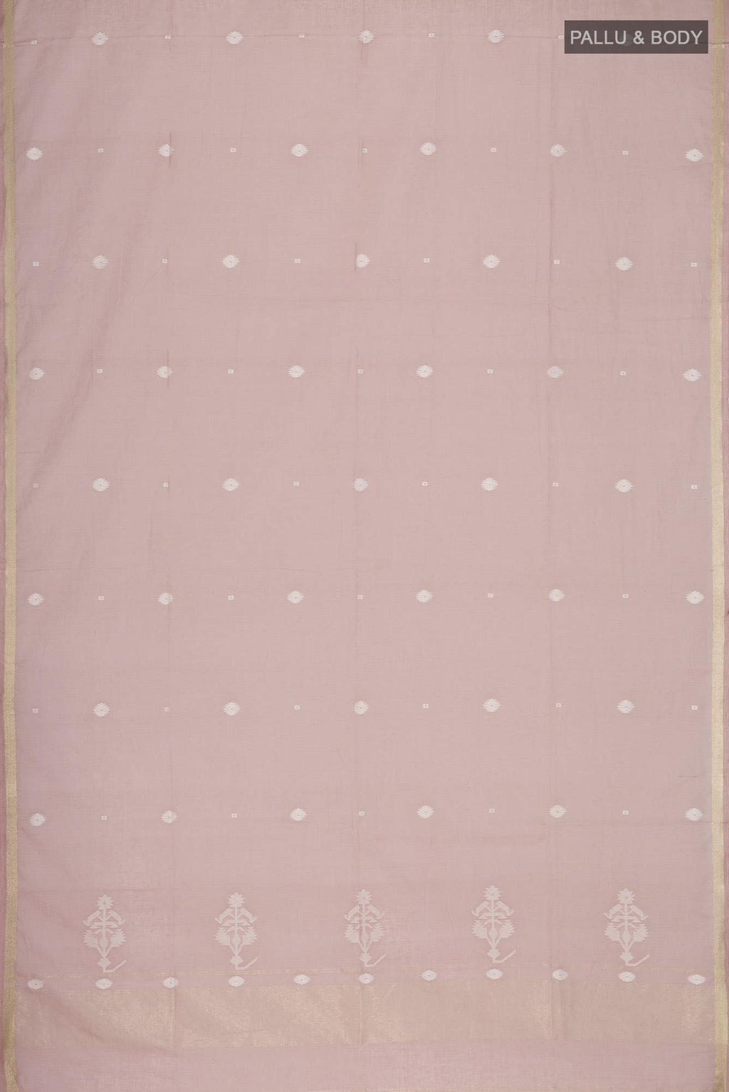 Damini-Dusky Pink Bengal Cotton Saree