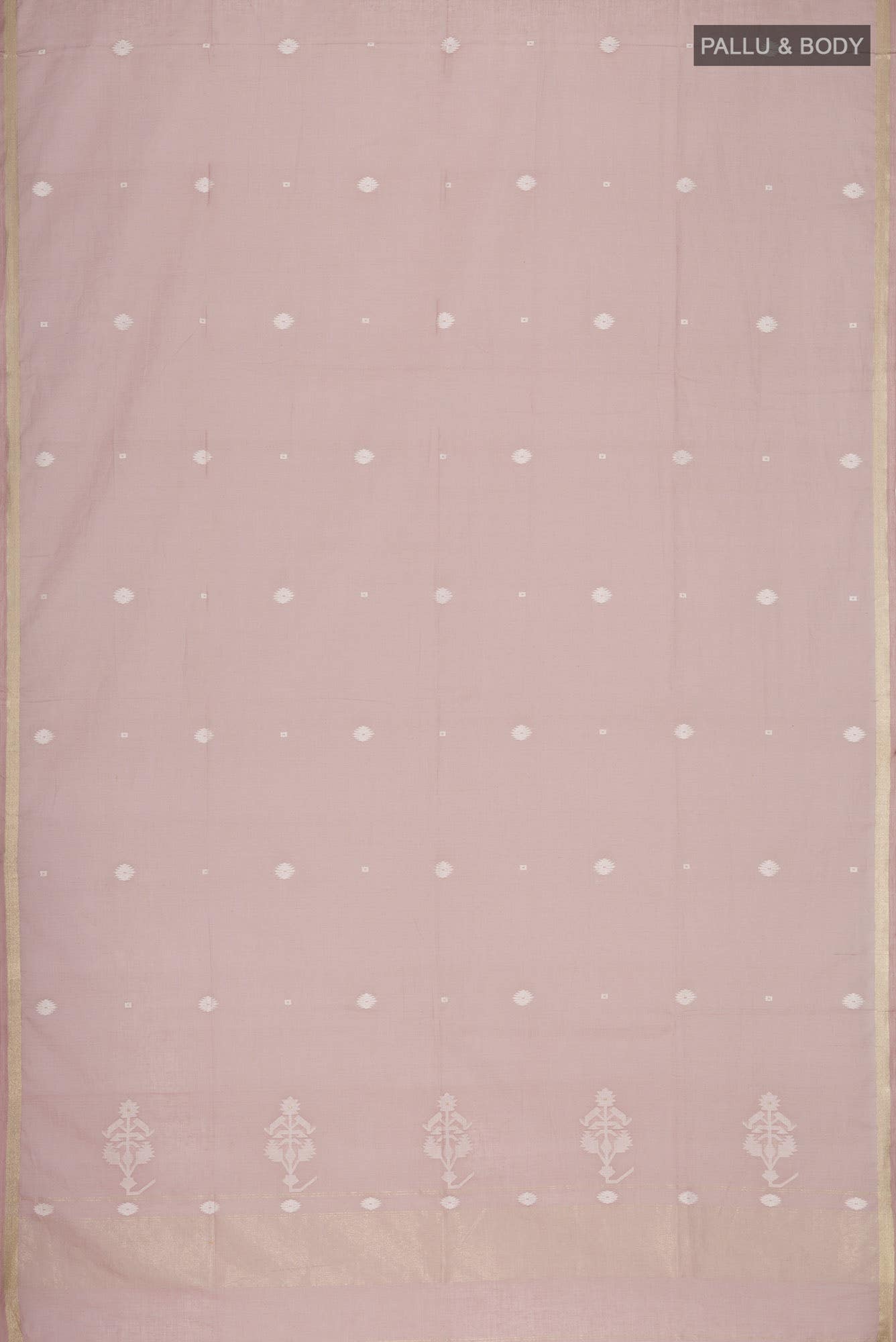 Damini-Dusky Pink Bengal Cotton Saree