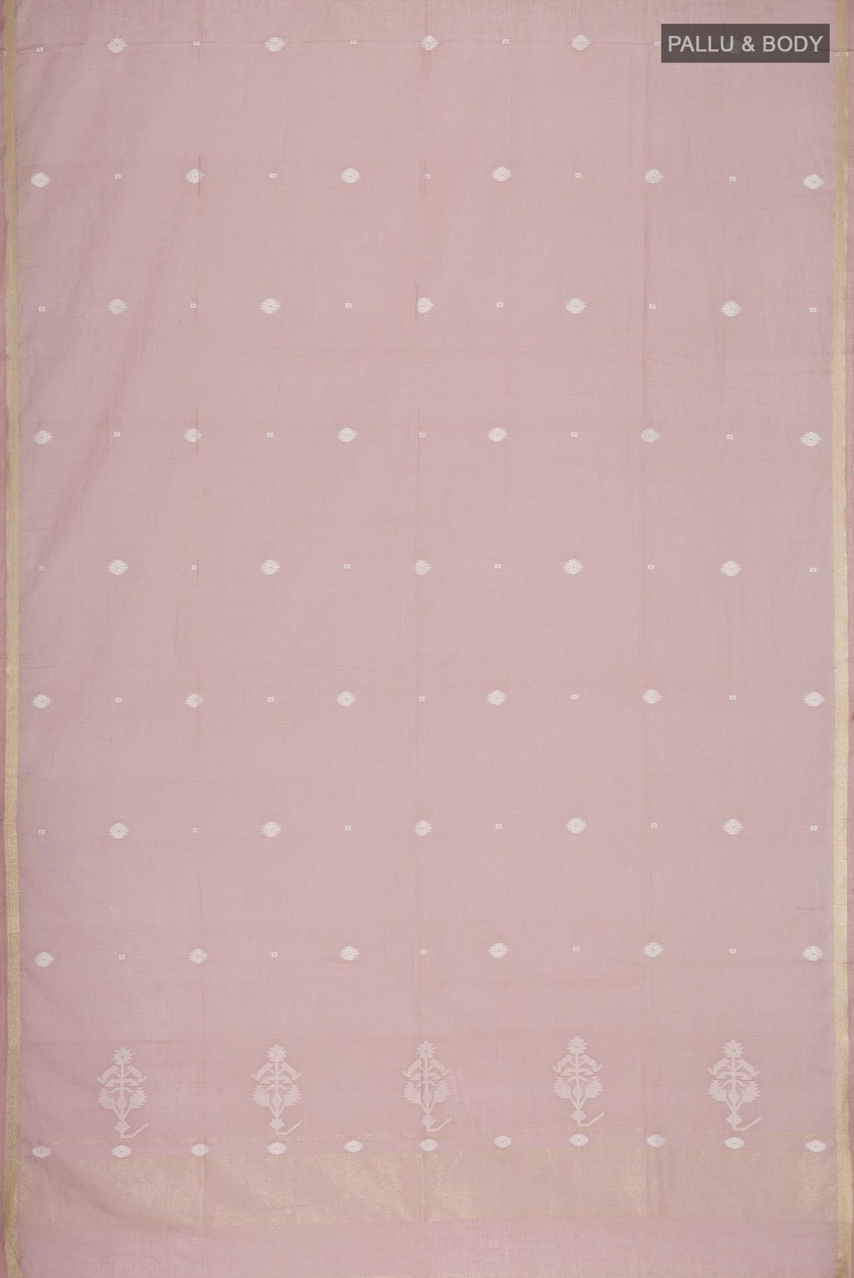 Damini-Dusky Pink Bengal Cotton Saree