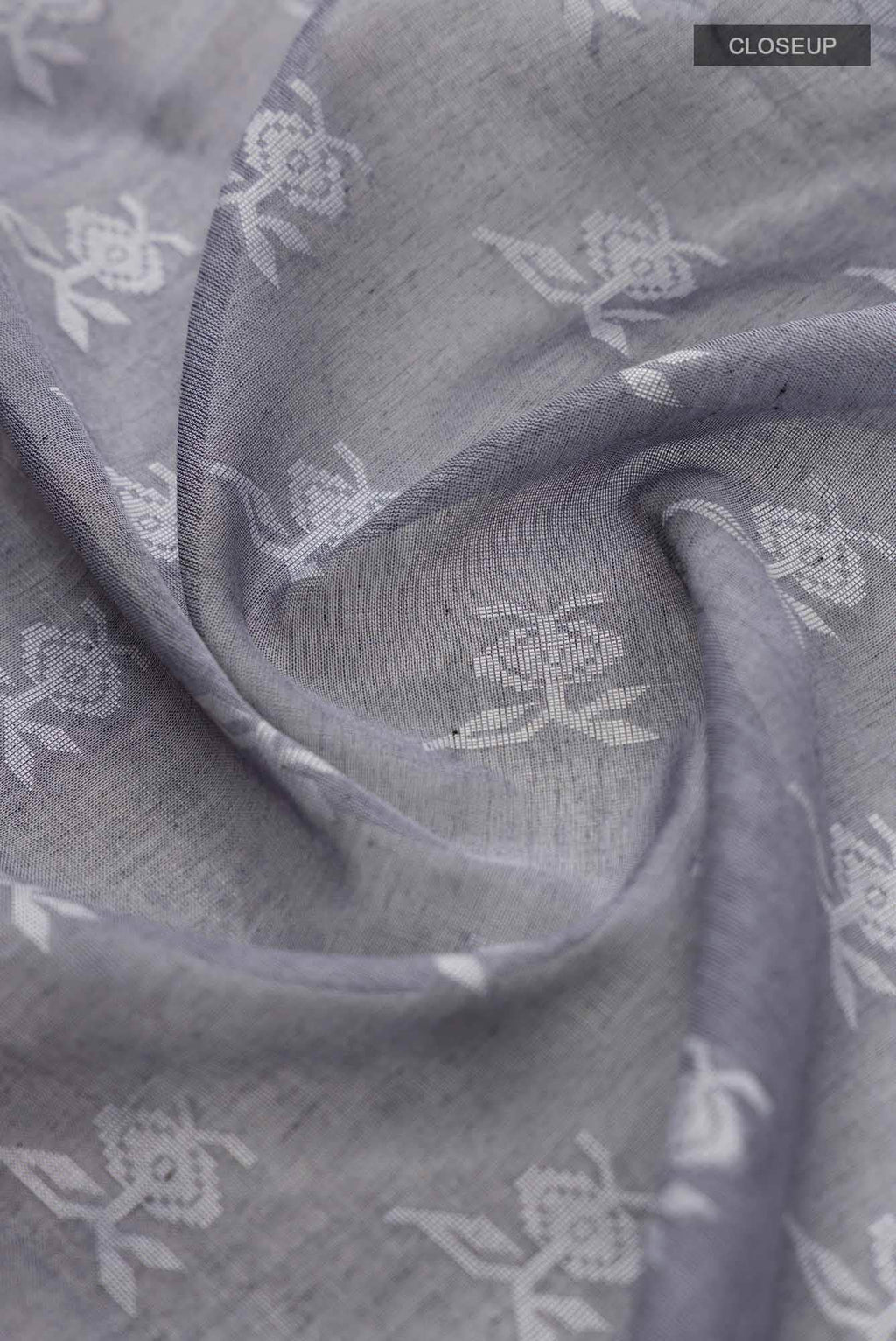 Aradhana-Grey Bengal Cotton Saree