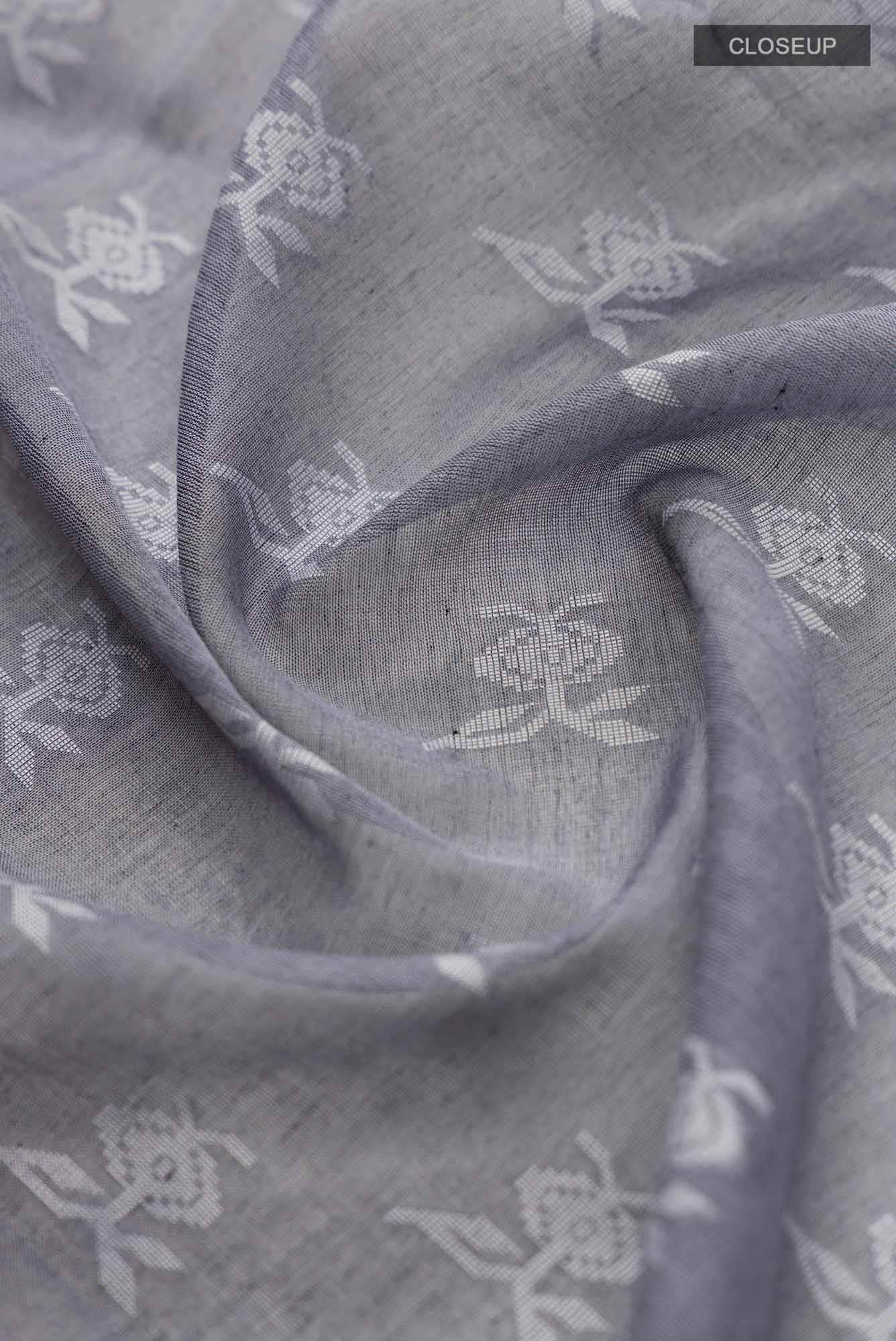 Aradhana-Grey Bengal Cotton Saree