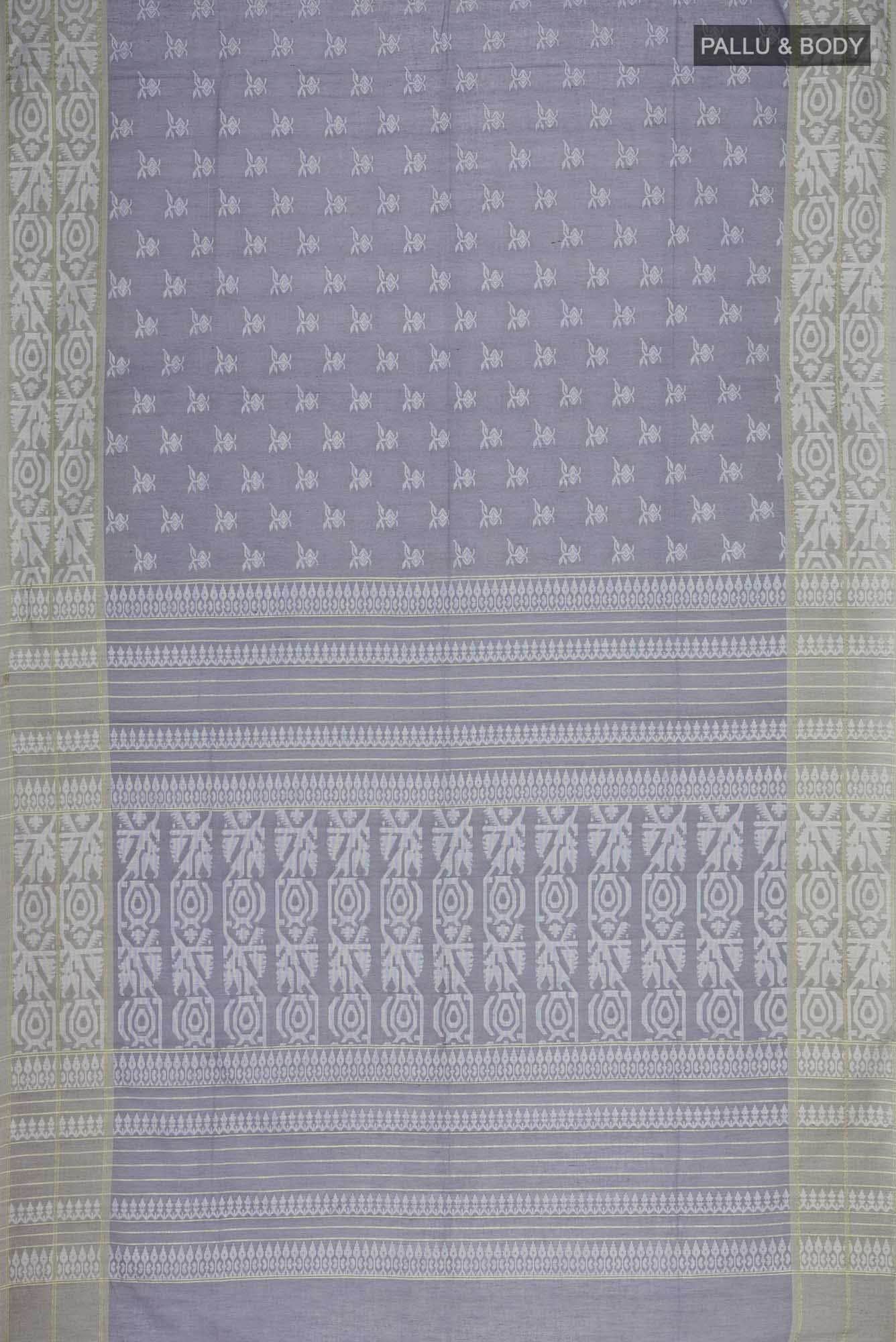 Aradhana-Grey Bengal Cotton Saree