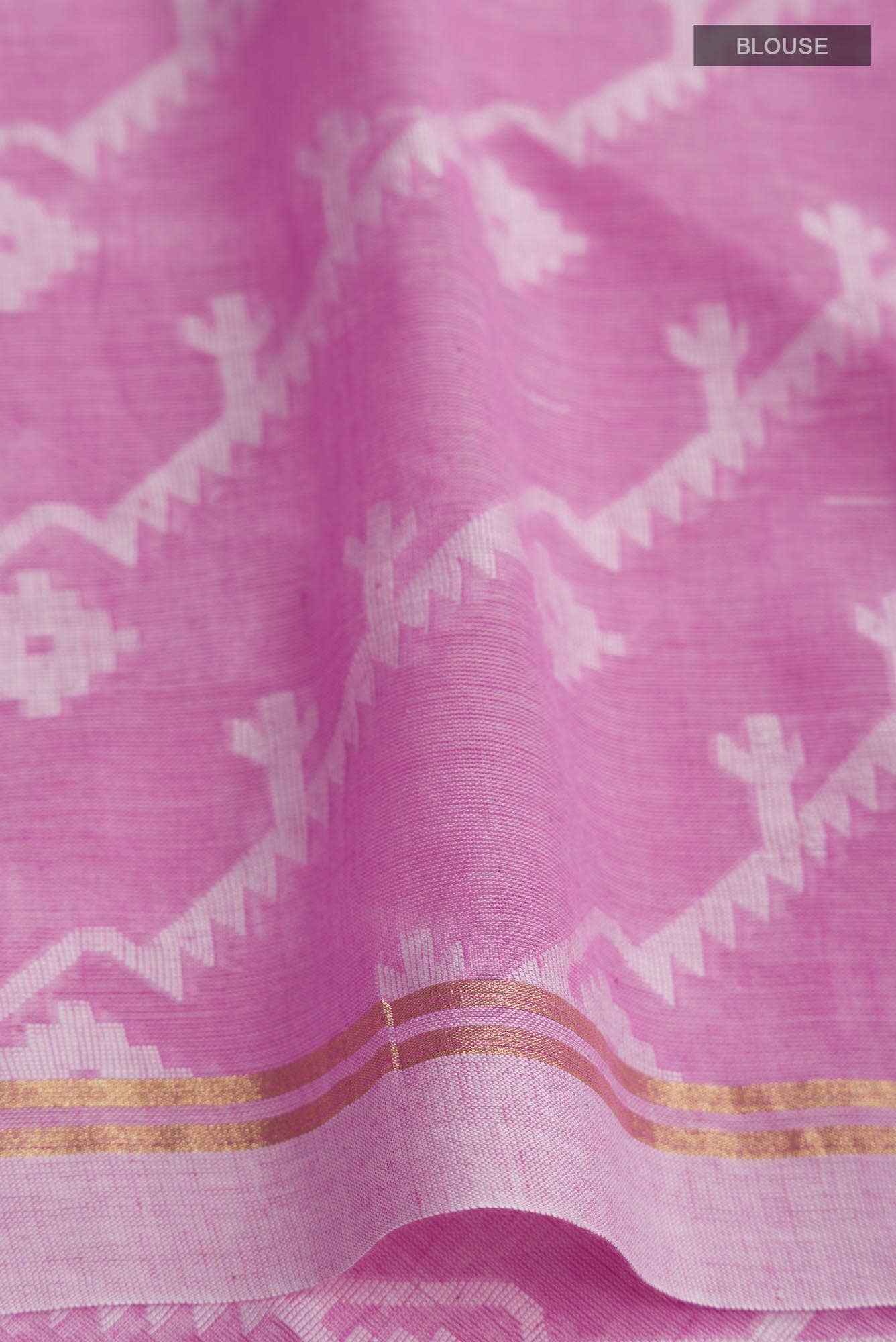 Bimala-Pink Bengal Cotton Saree