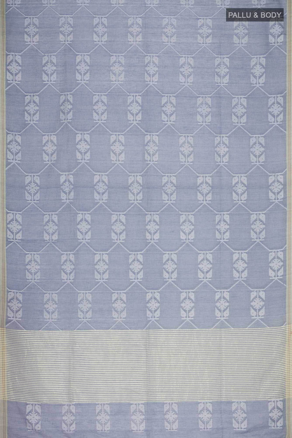 Suman-Grey Bengal Cotton Saree