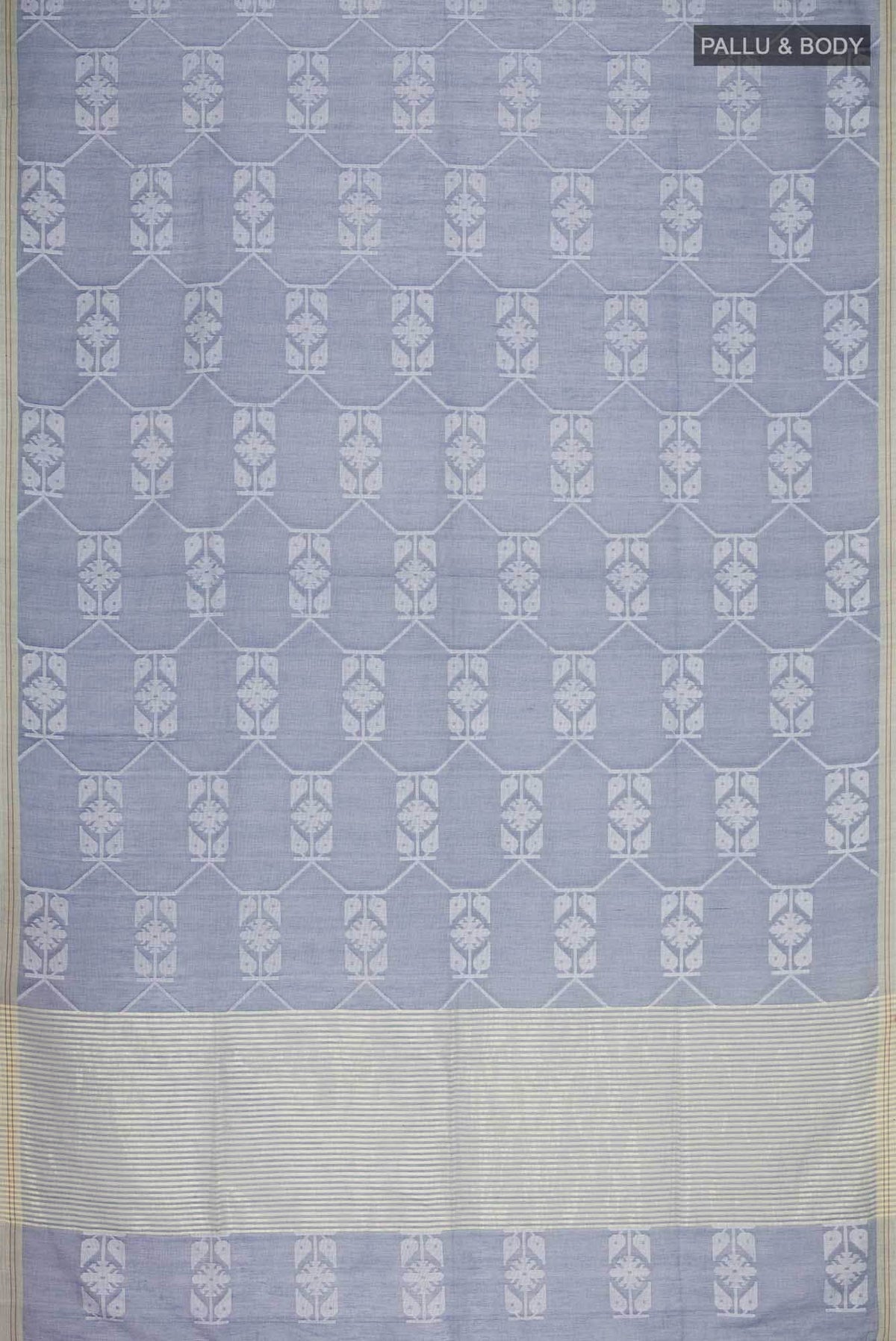Suman-Grey Bengal Cotton Saree