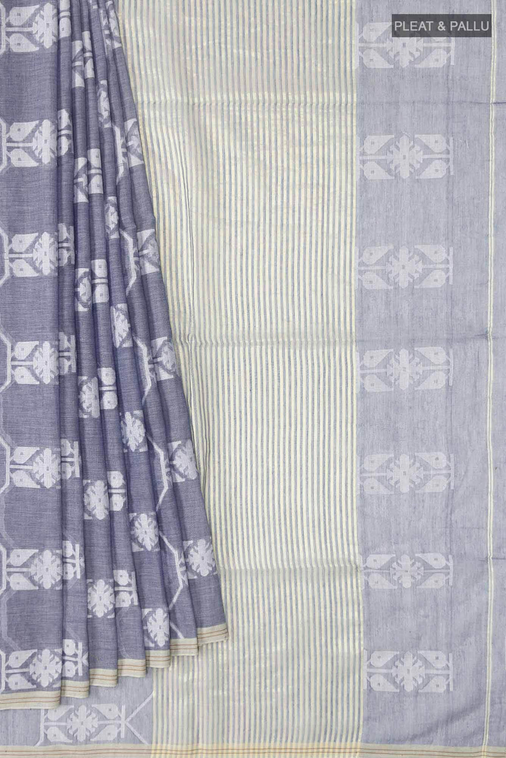 Suman-Grey Bengal Cotton Saree