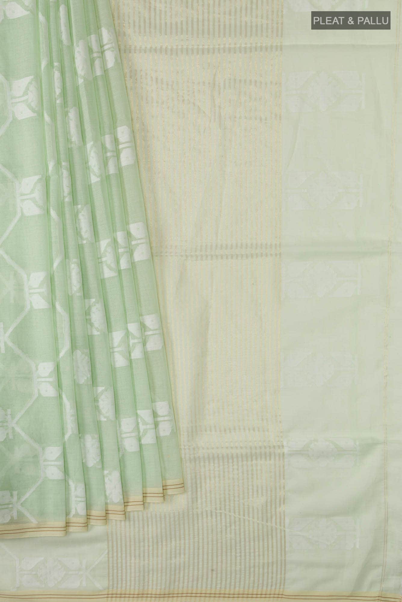 Suman-Mint Green Bengal Cotton Saree