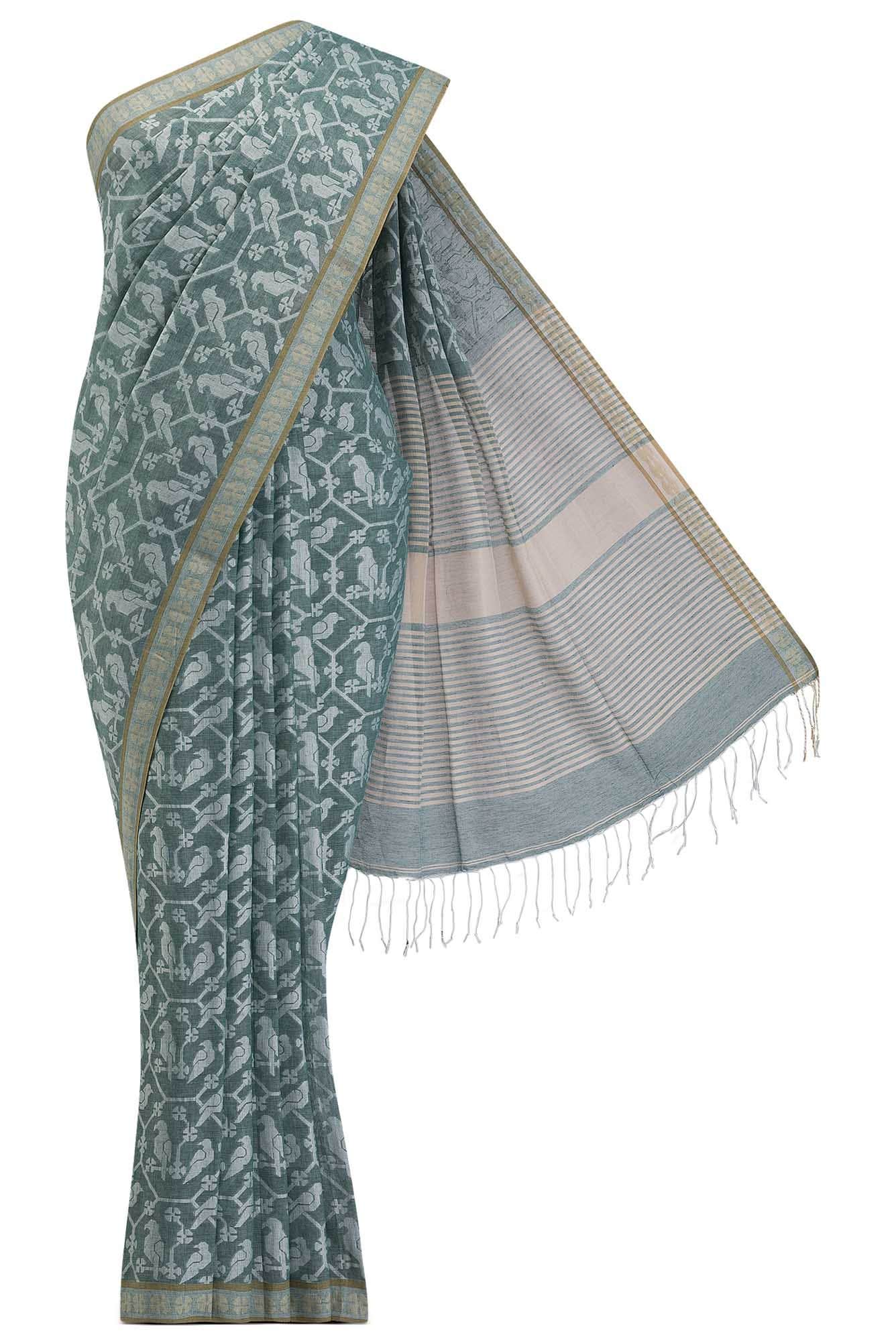 Mrinmayi-Green Bengal Cotton Saree