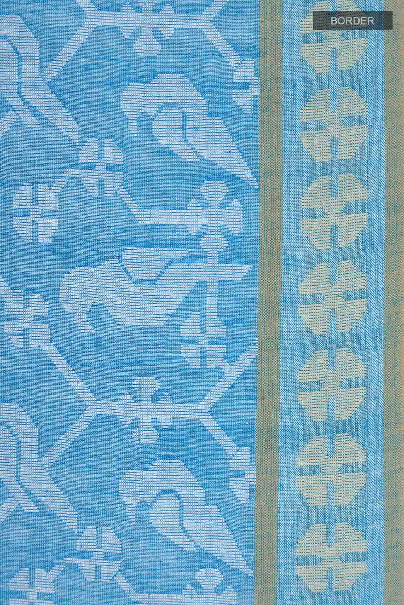 Mrinmayi-Blue Bengal Cotton Saree
