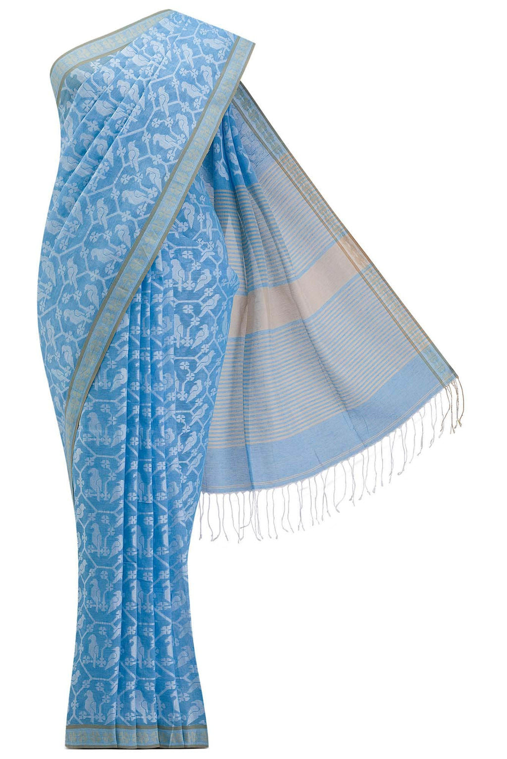 Mrinmayi-Blue Bengal Cotton Saree