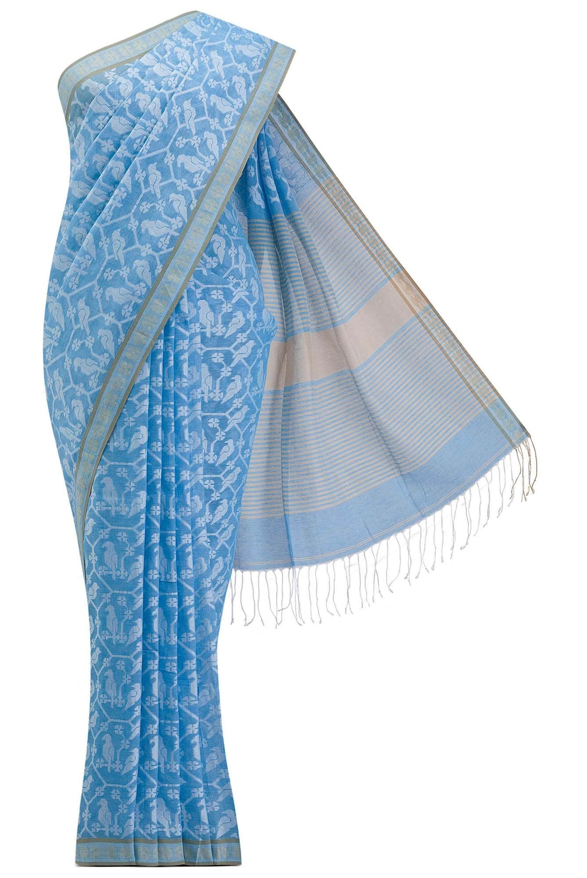 Mrinmayi-Blue Bengal Cotton Saree