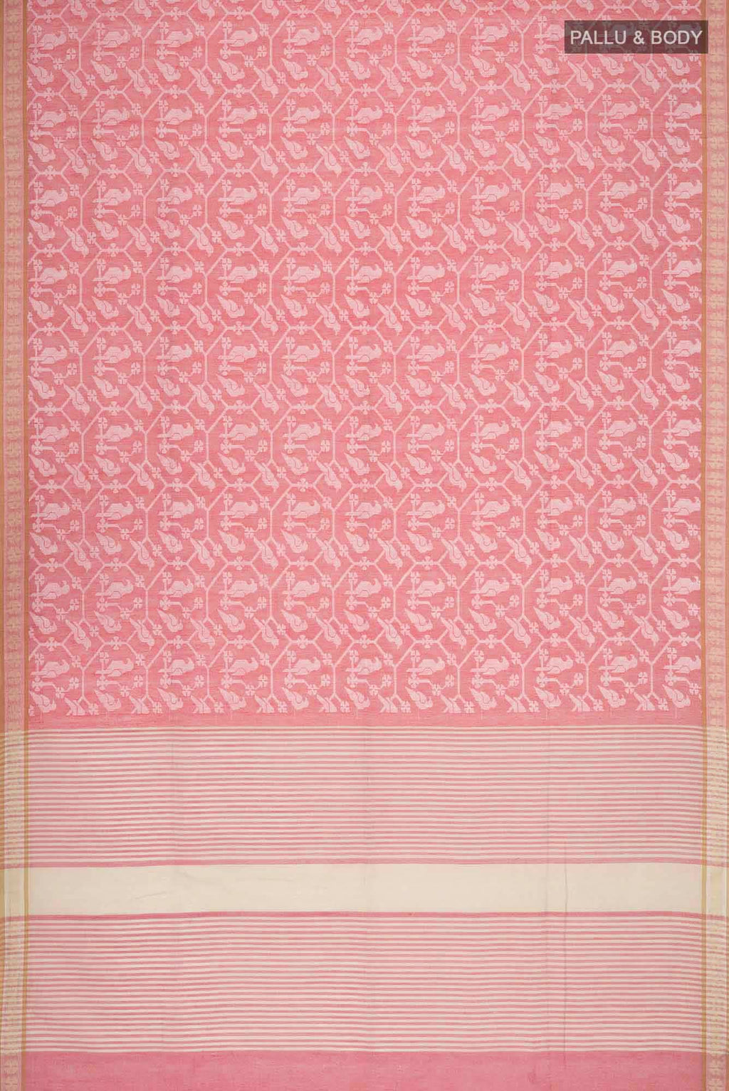 Mrinmayi-Peach Bengal Cotton Saree