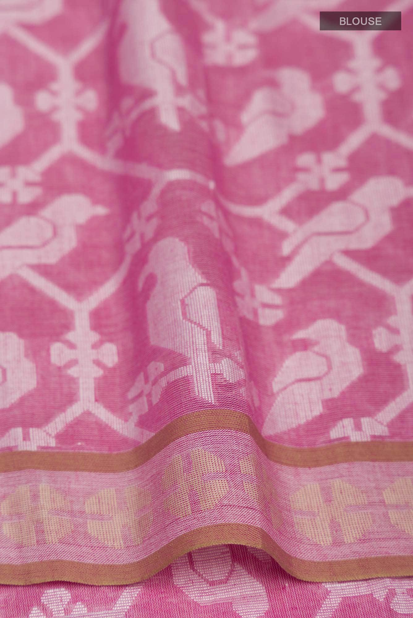 Mrinmayi-Pink Bengal Cotton Saree