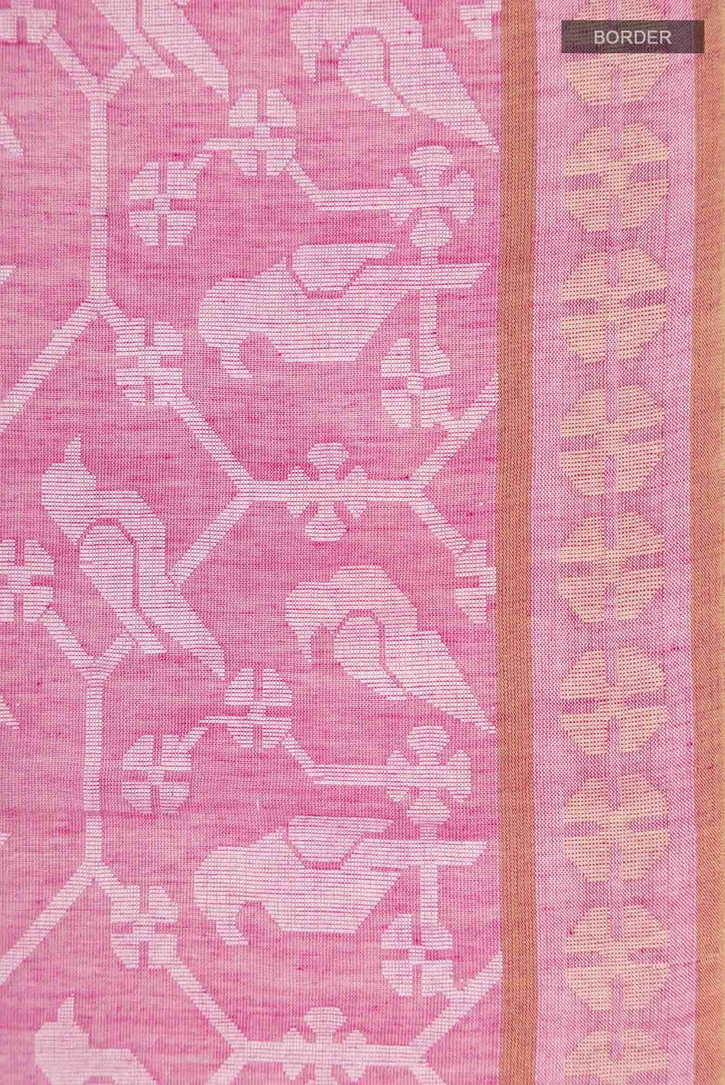 Mrinmayi-Pink Bengal Cotton Saree