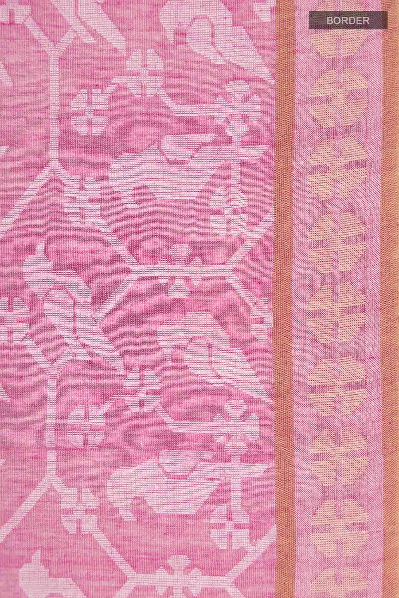 Mrinmayi-Pink Bengal Cotton Saree