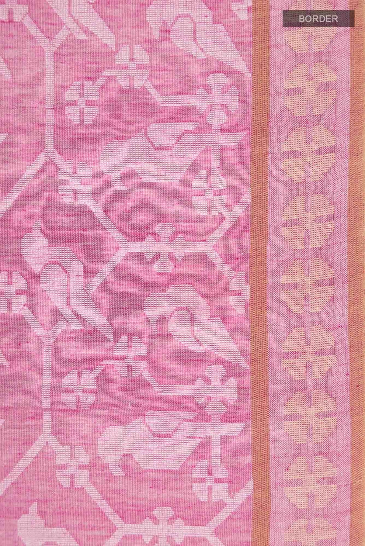 Mrinmayi-Pink Bengal Cotton Saree