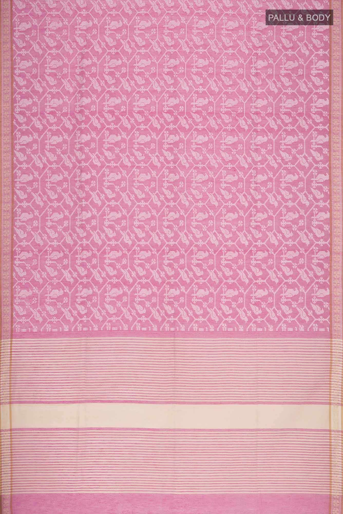 Mrinmayi-Pink Bengal Cotton Saree