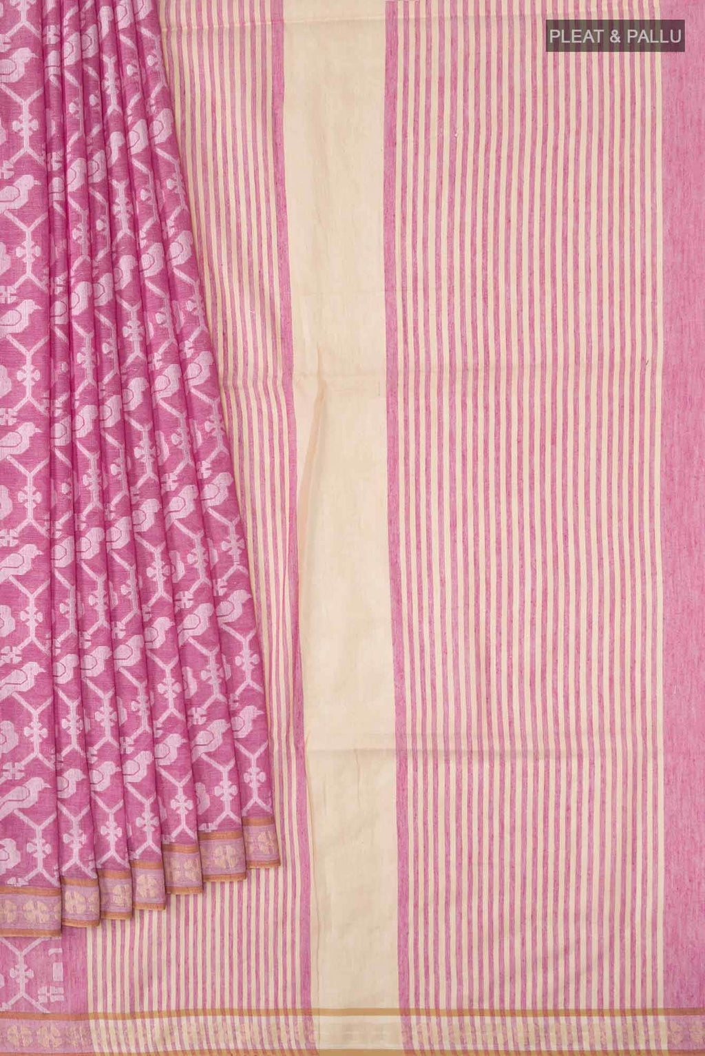 Mrinmayi-Pink Bengal Cotton Saree