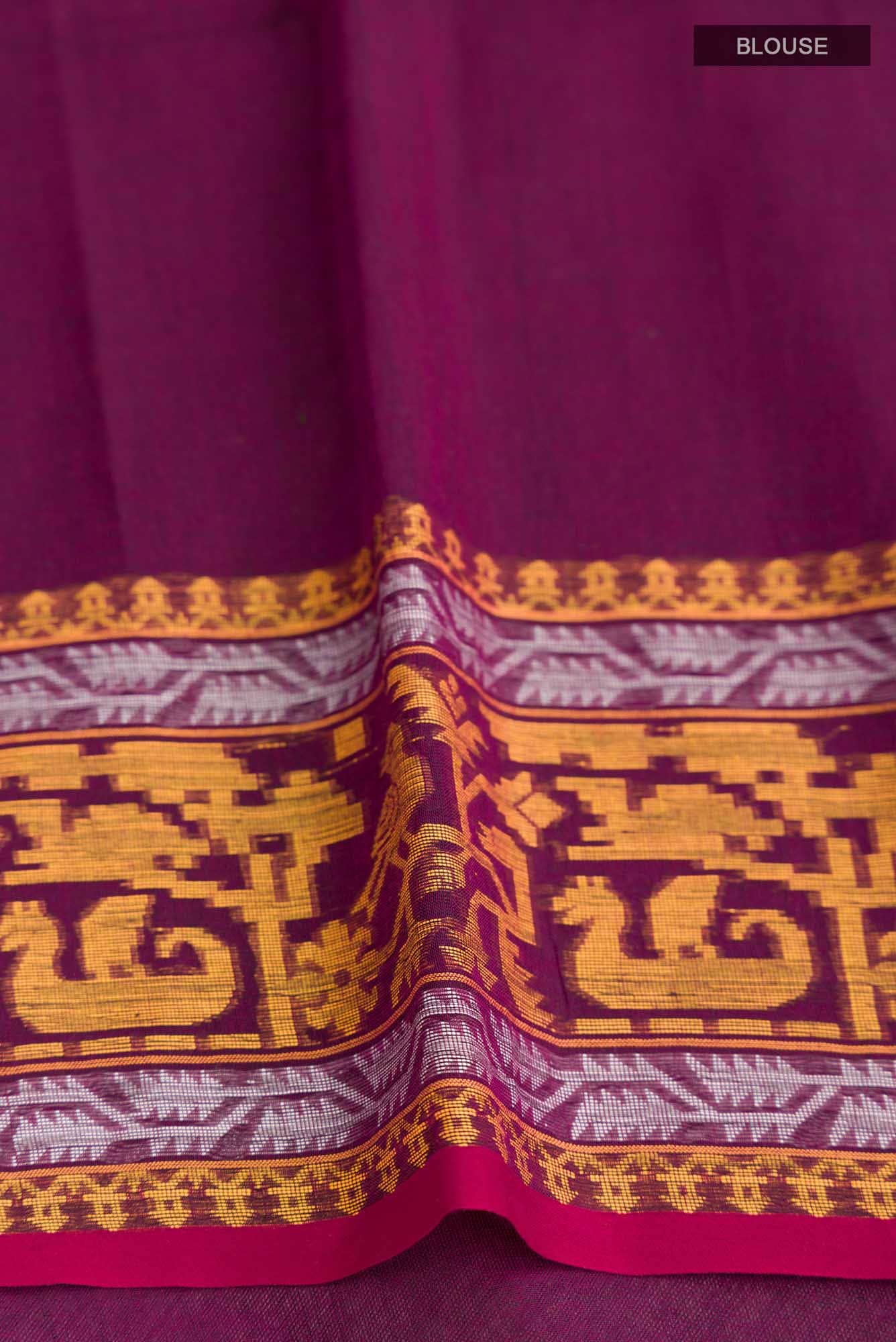 Priyambada-Magenta Bengal Cotton Saree