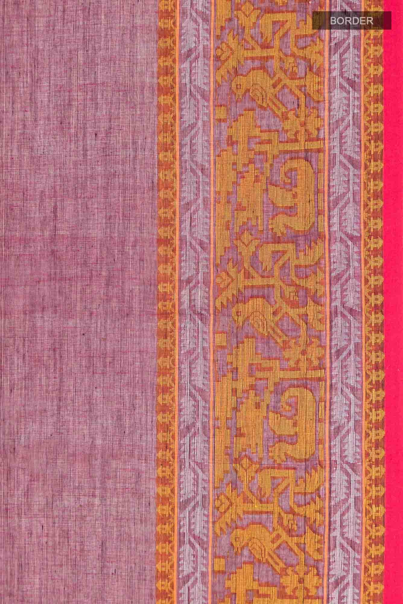 Priyambada-Magenta Bengal Cotton Saree