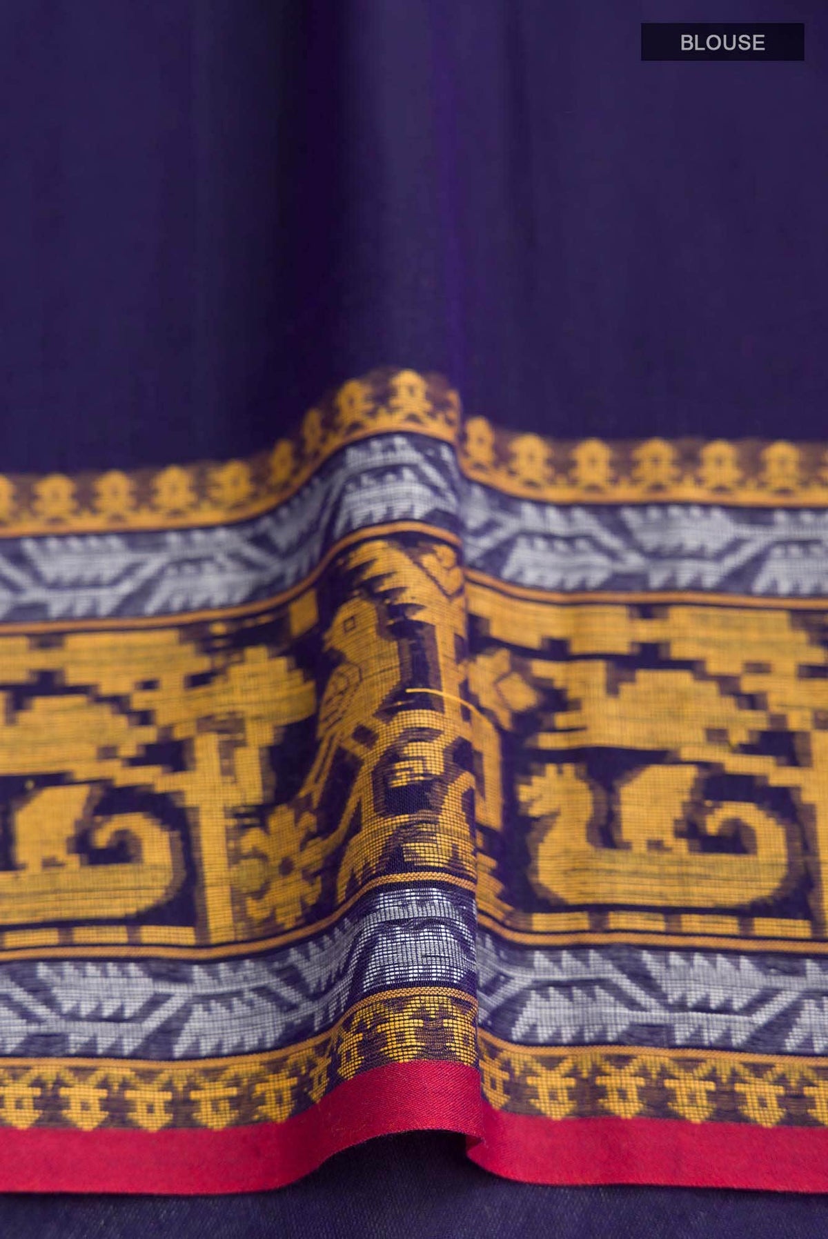 Priyambada-Navy Blue Bengal Cotton Saree