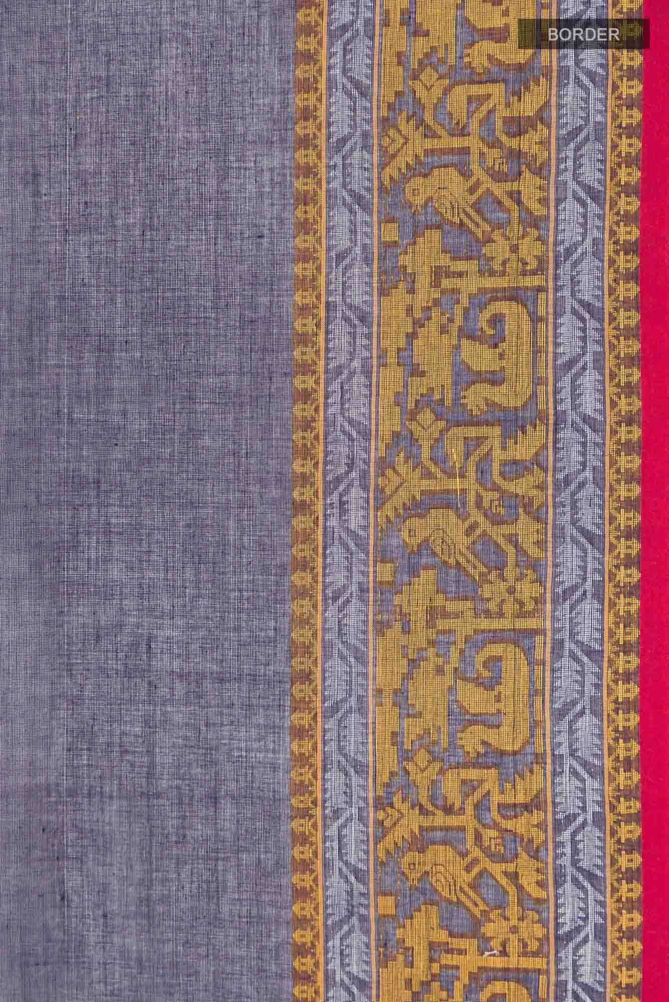 Priyambada-Navy Blue Bengal Cotton Saree
