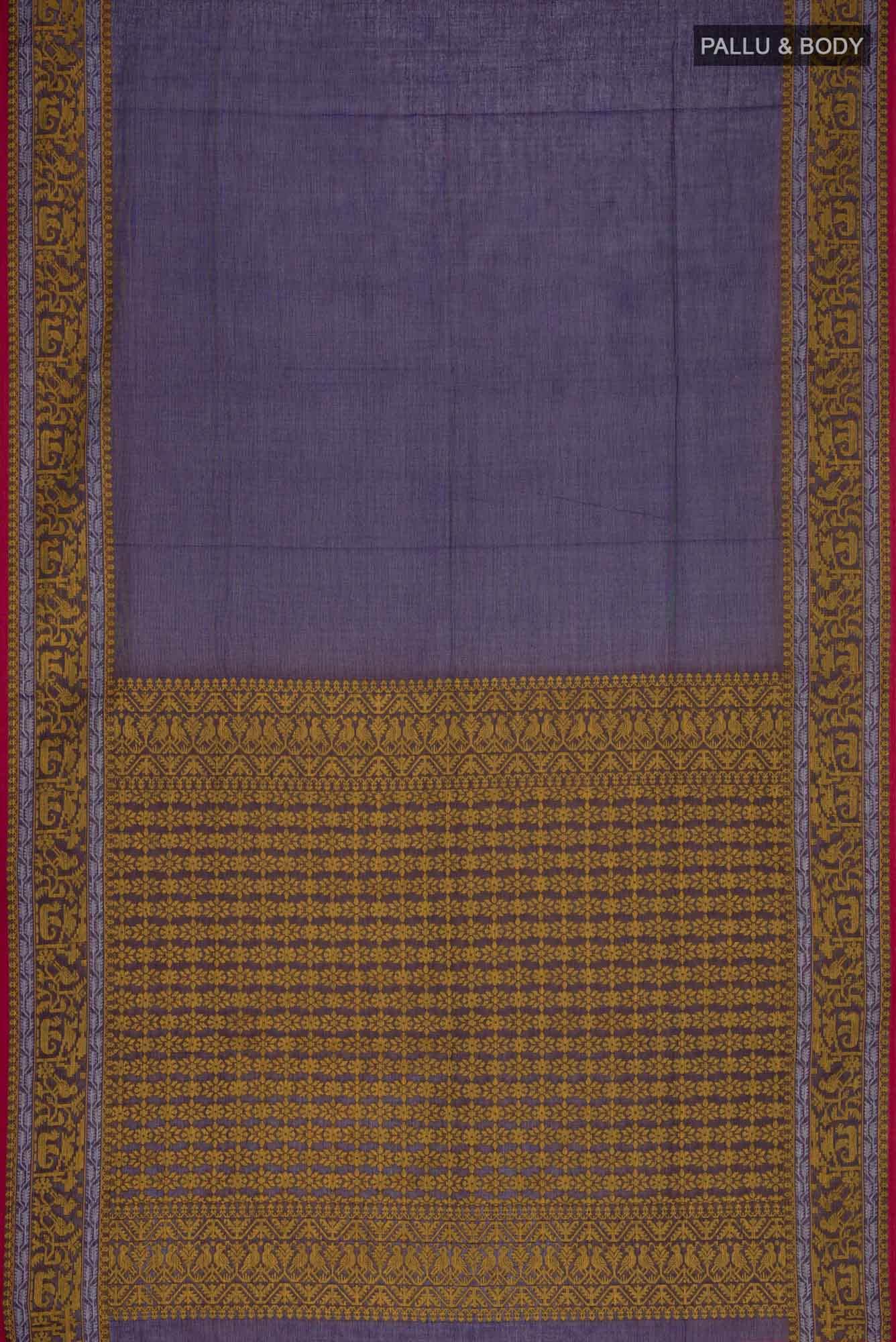 Priyambada-Navy Blue Bengal Cotton Saree