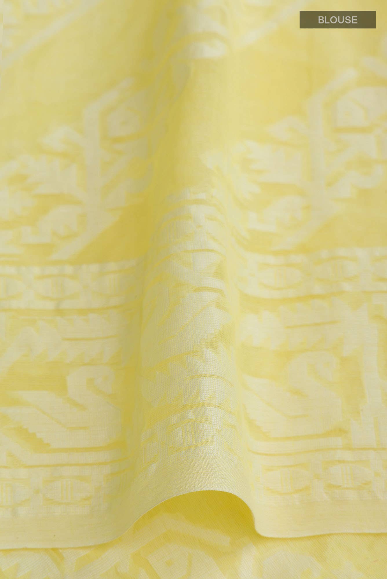 Hansika-Yellow Bengal Cotton Saree