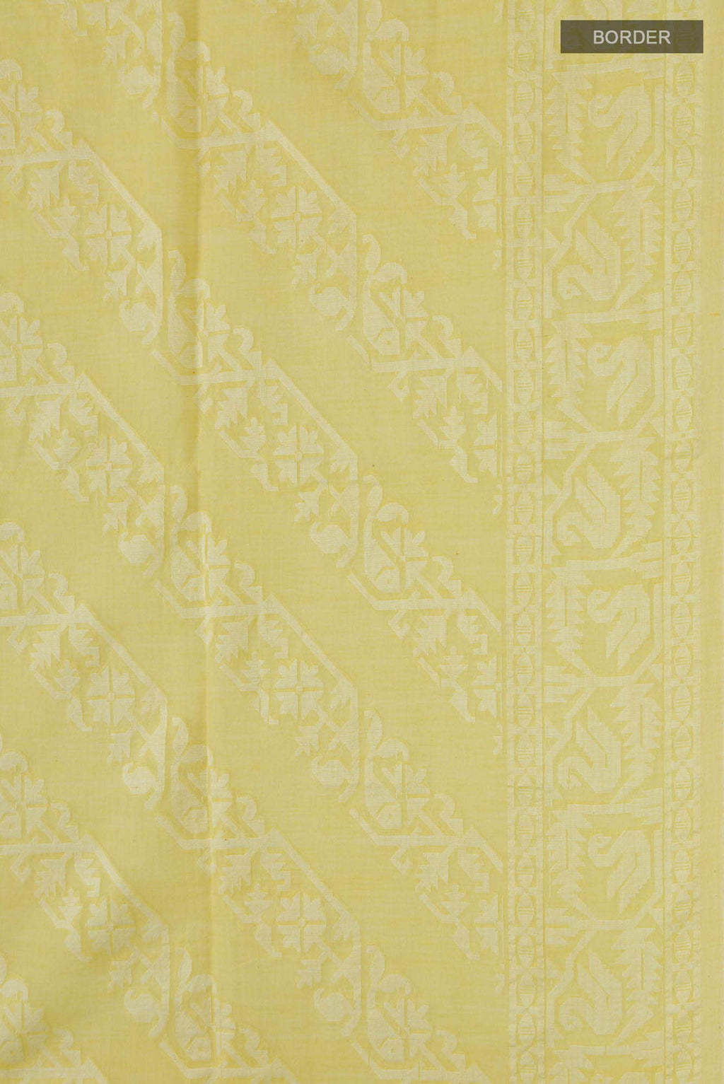 Hansika-Yellow Bengal Cotton Saree