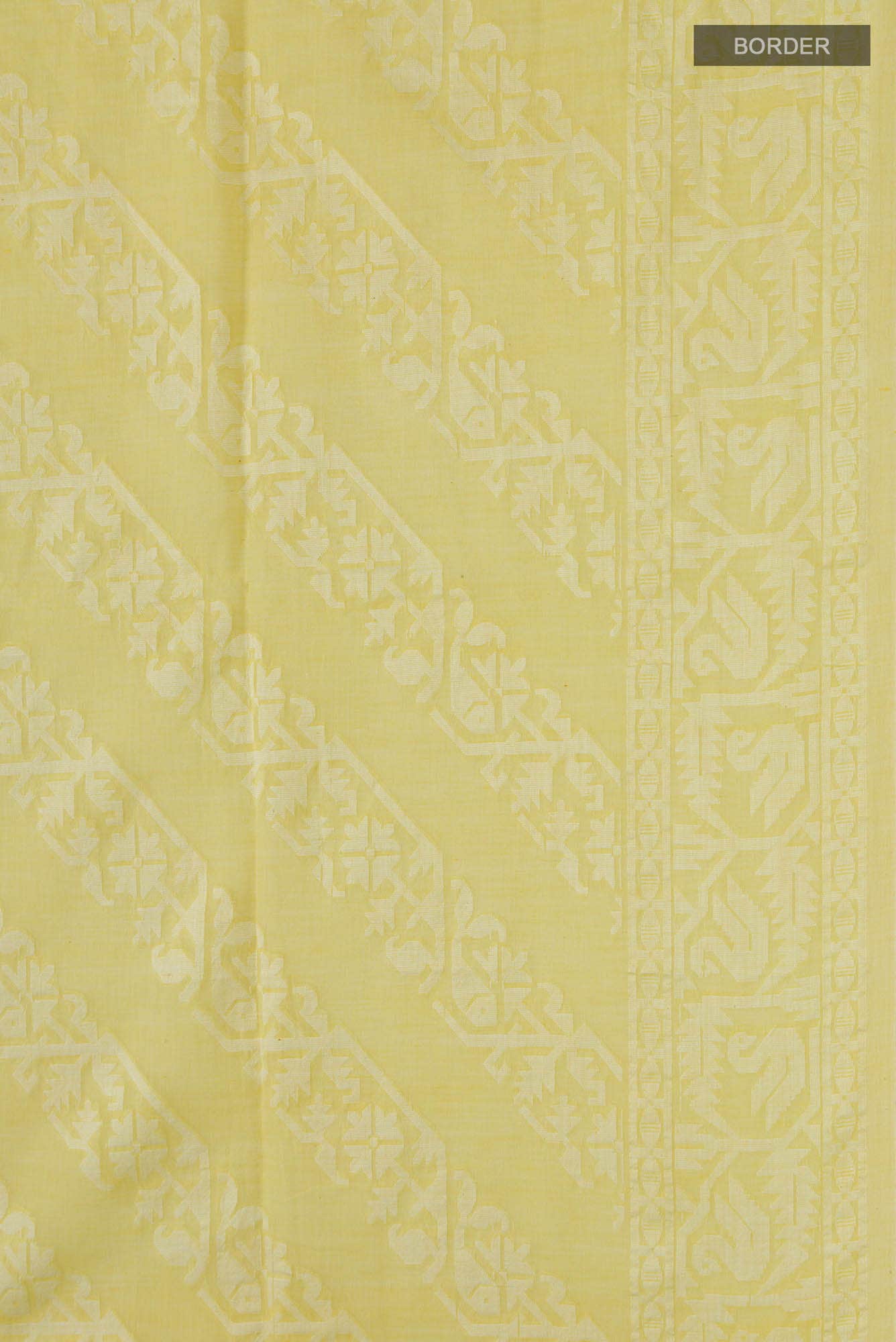 Hansika-Yellow Bengal Cotton Saree