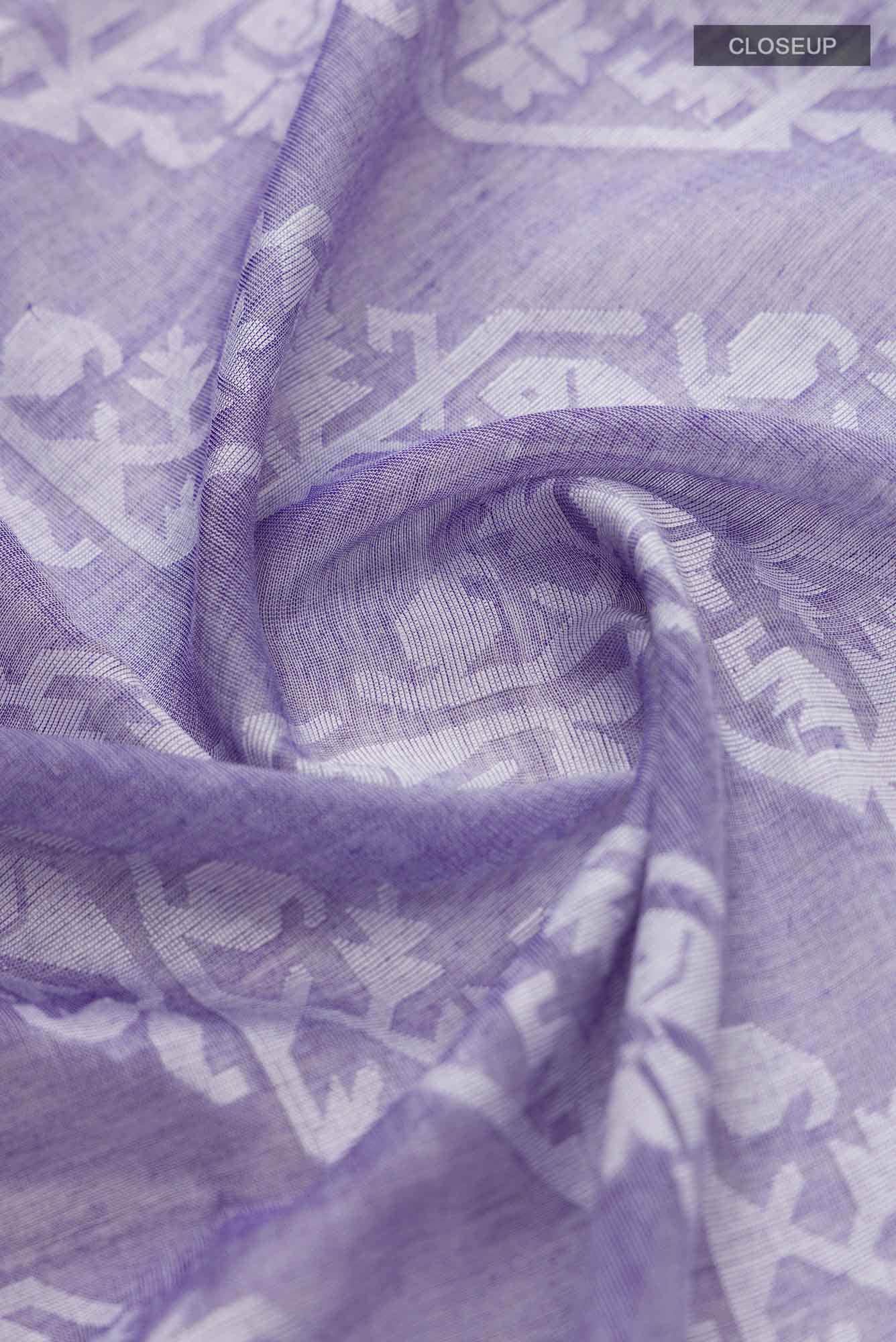 Hansika-Purple Bengal Cotton Saree