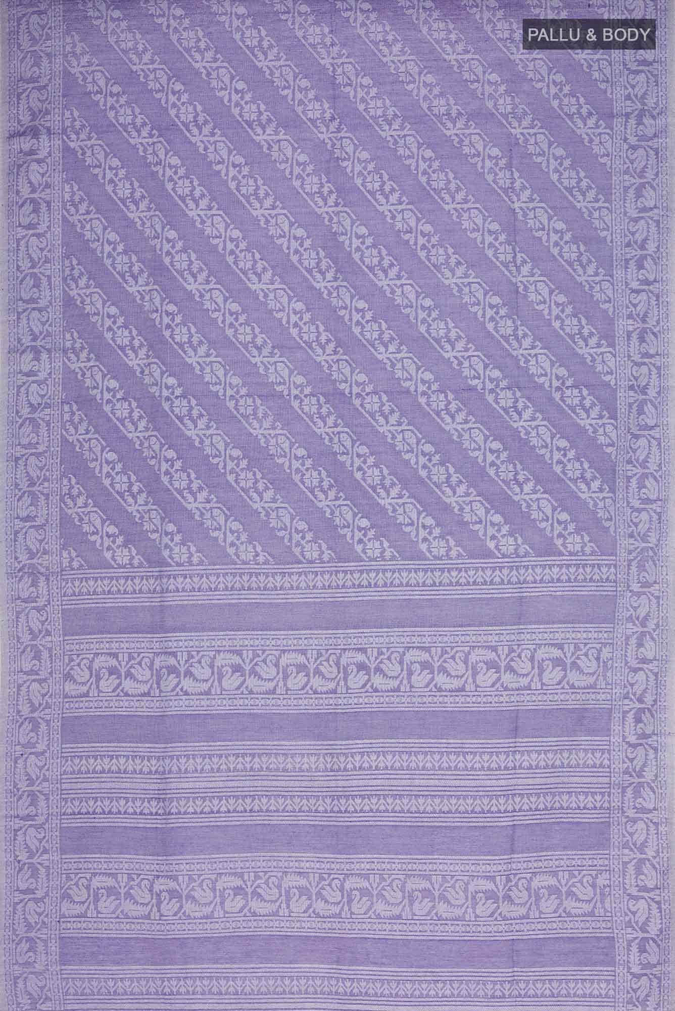 Hansika-Purple Bengal Cotton Saree