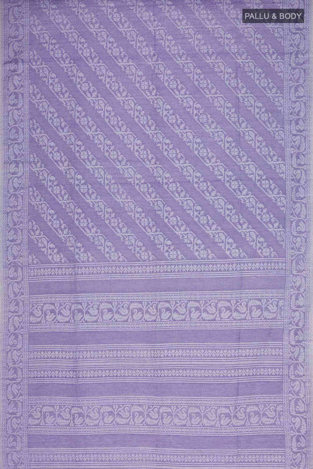 Hansika-Purple Bengal Cotton Saree