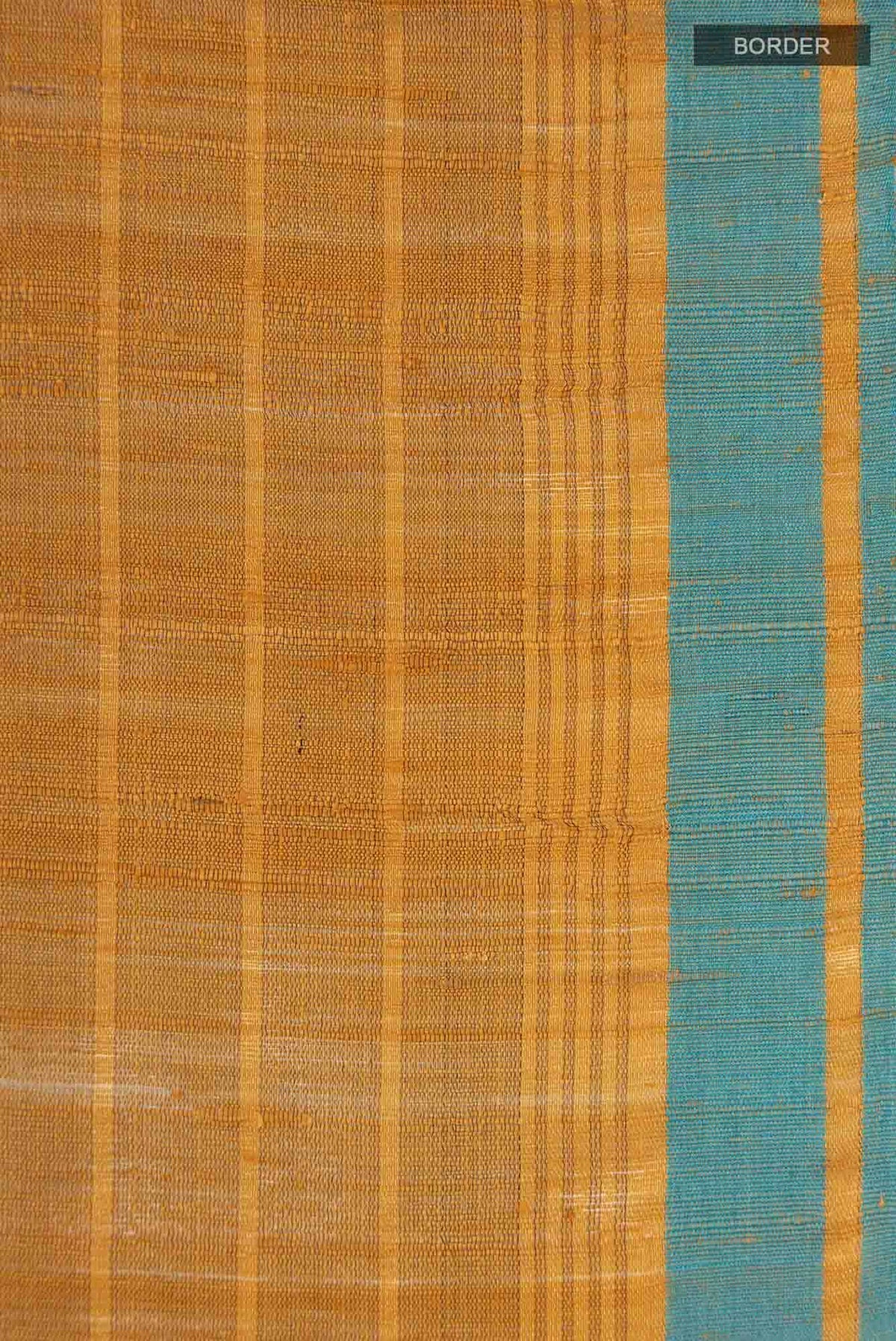 Golden Glint-Mustard Bhagalpuri Tussar Silk Saree