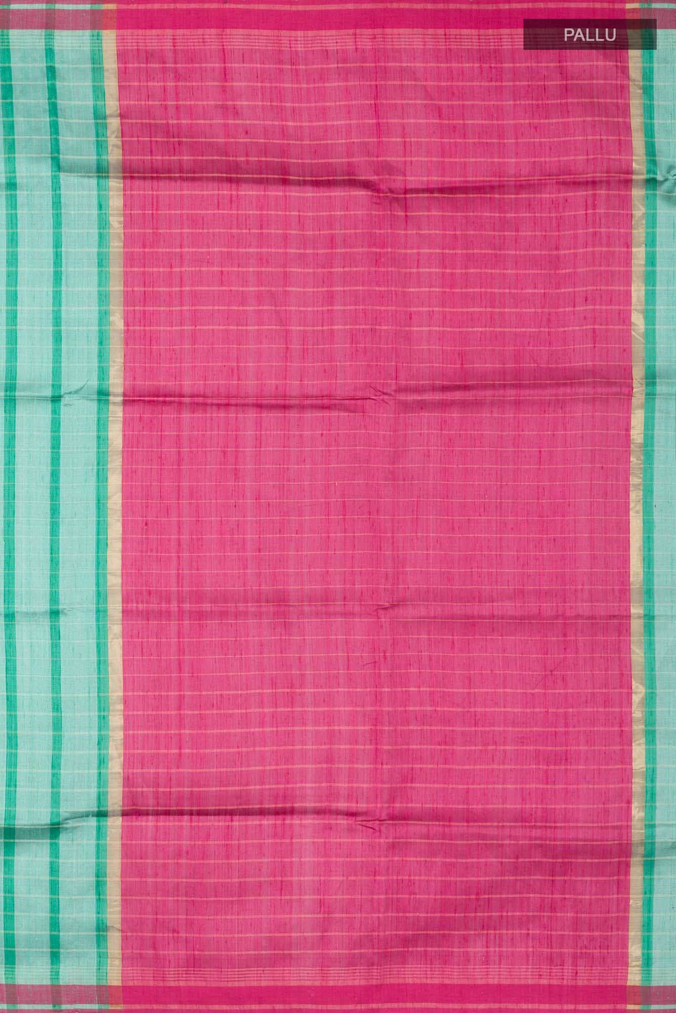 Aurora Ember-Light Green Bhagalpuri Tussar Silk Saree