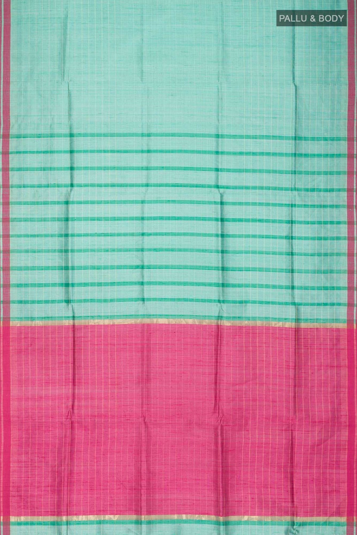 Aurora Ember-Light Green Bhagalpuri Tussar Silk Saree