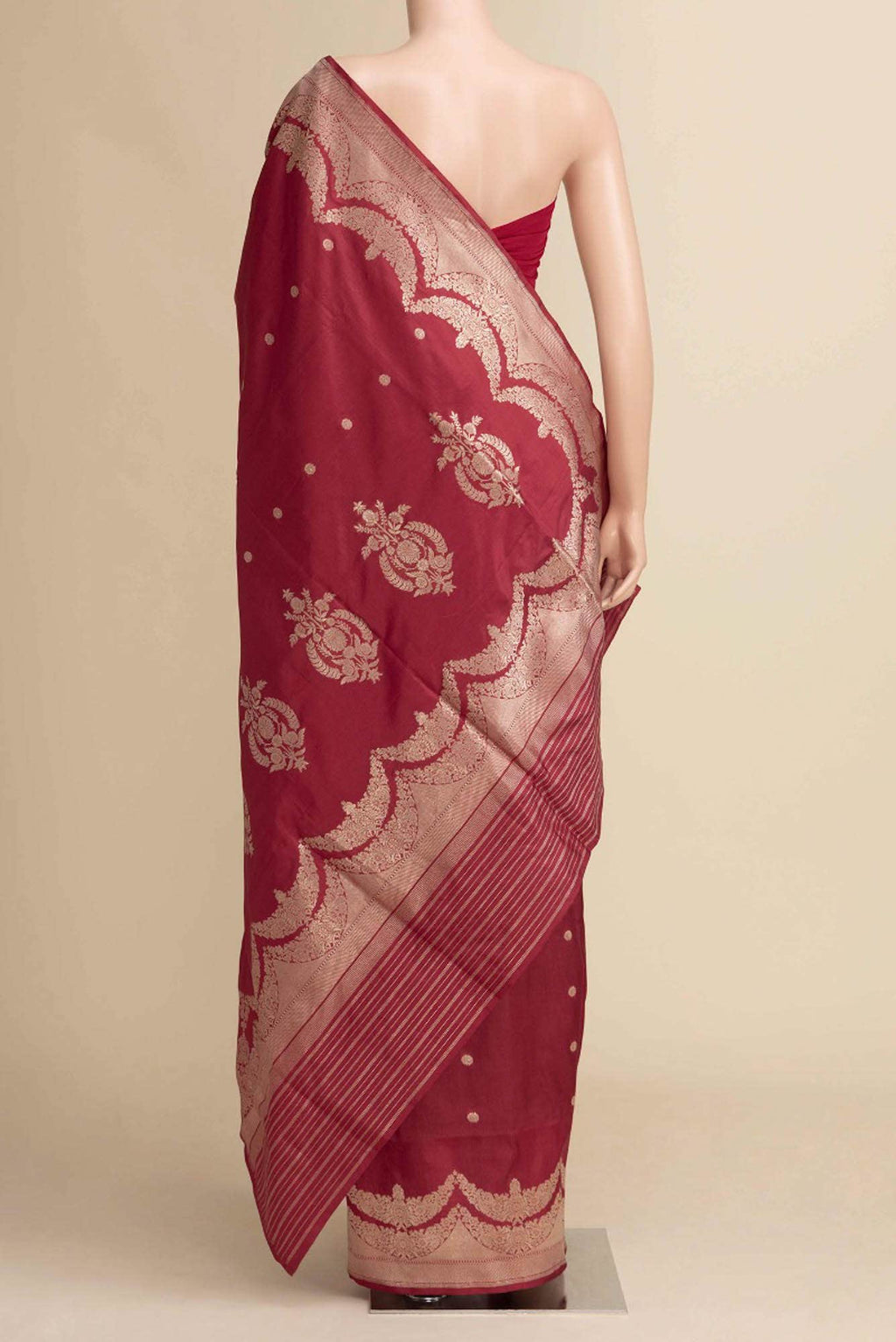Vibhushita-Red Banarasi Silk Saree