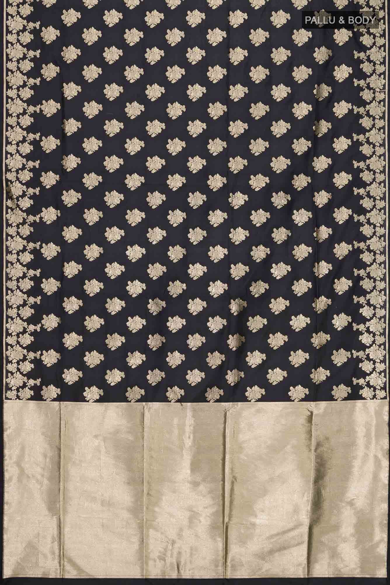 Chameli Chic-Black Banarasi Silk Saree