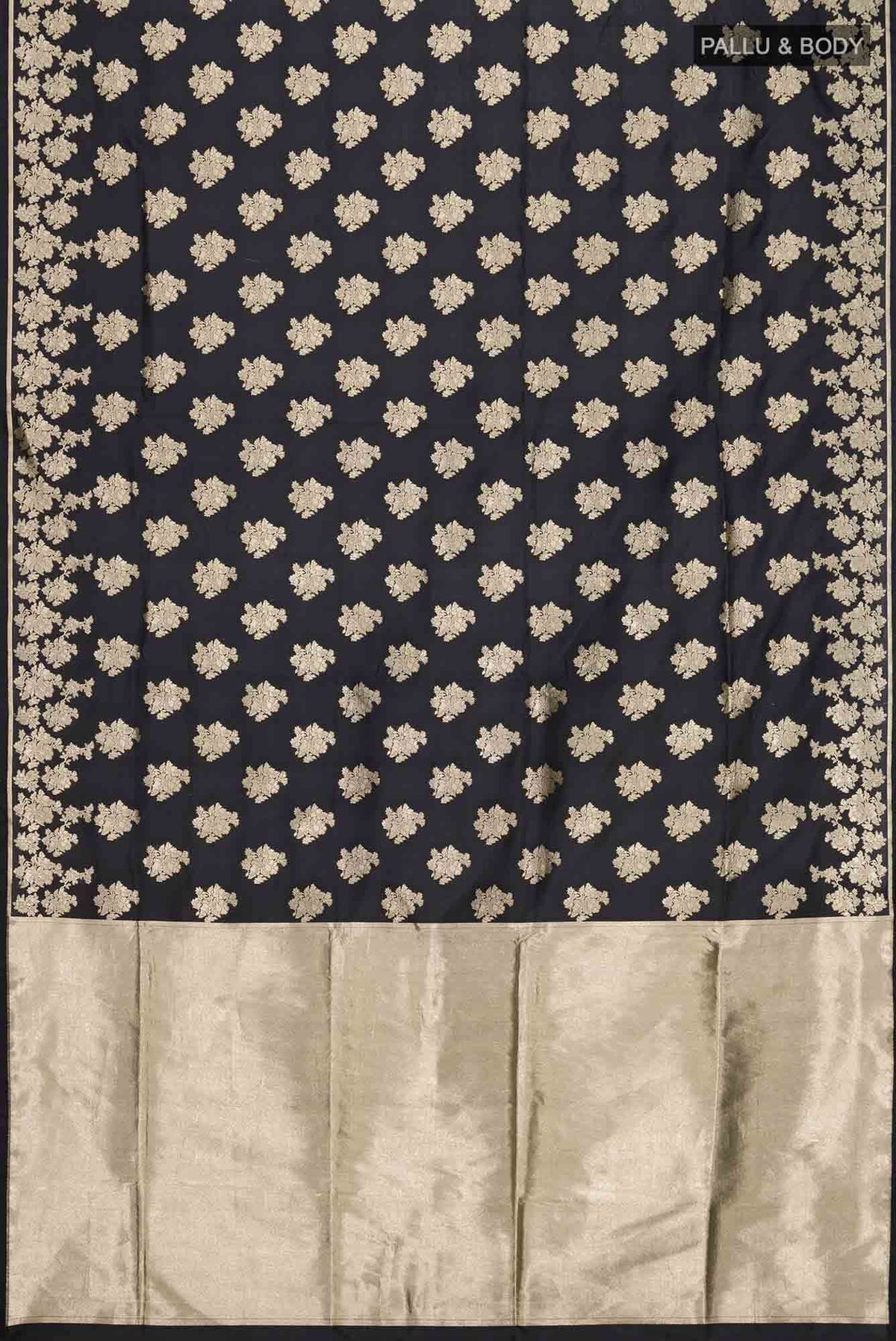 Chameli Chic-Black Banarasi Silk Saree