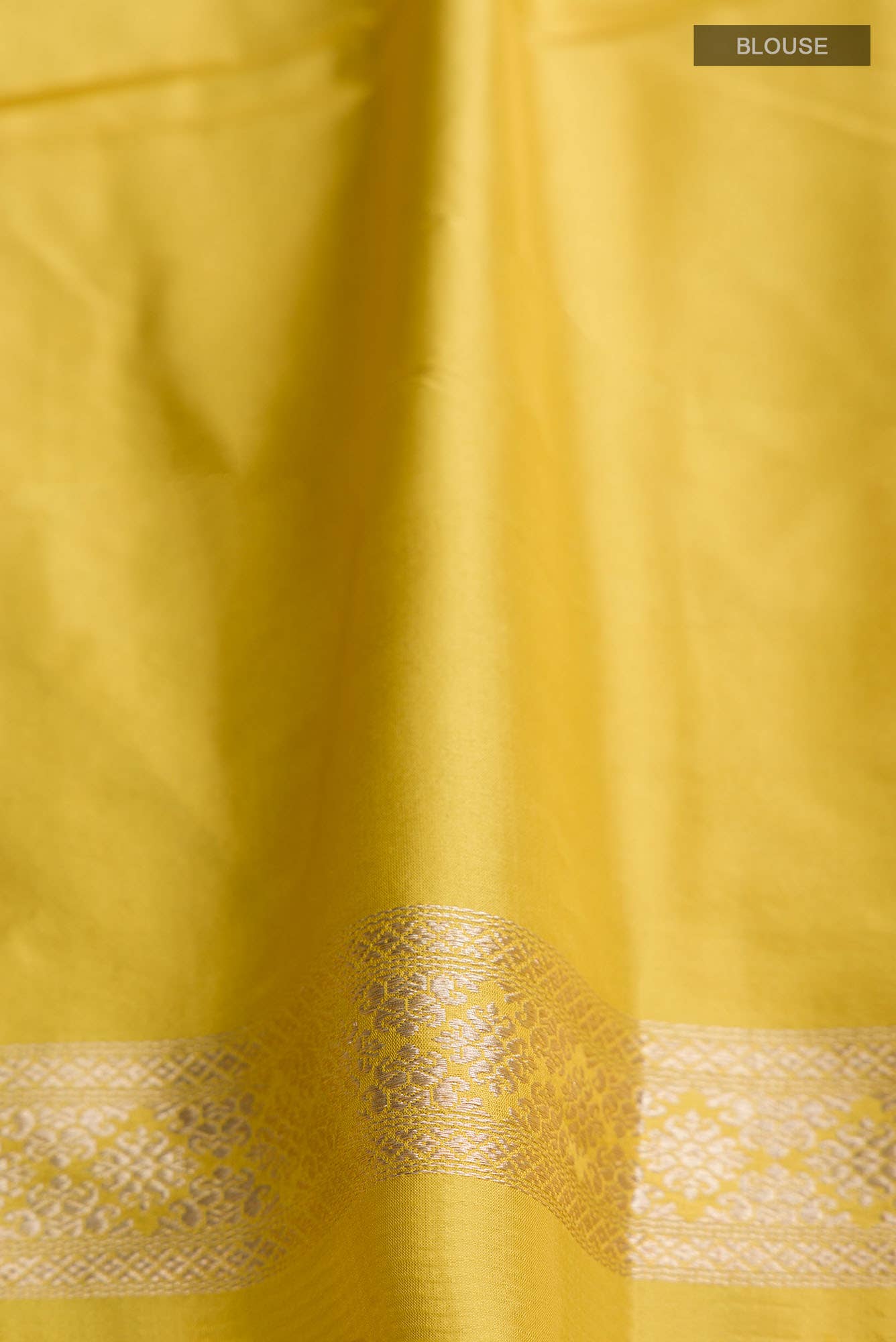 Mor-Yellow Banarasi Silk Saree