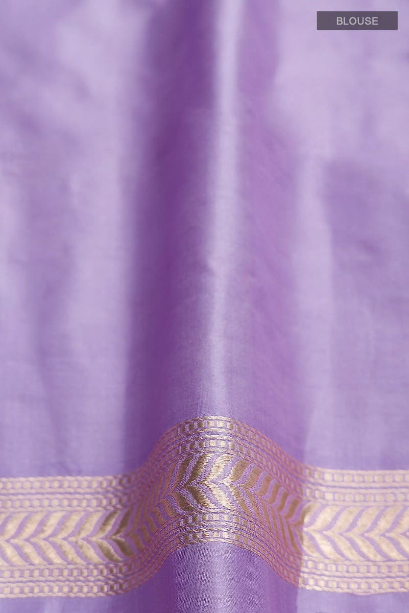 Mogli's World-Lavender Banarasi Silk Saree