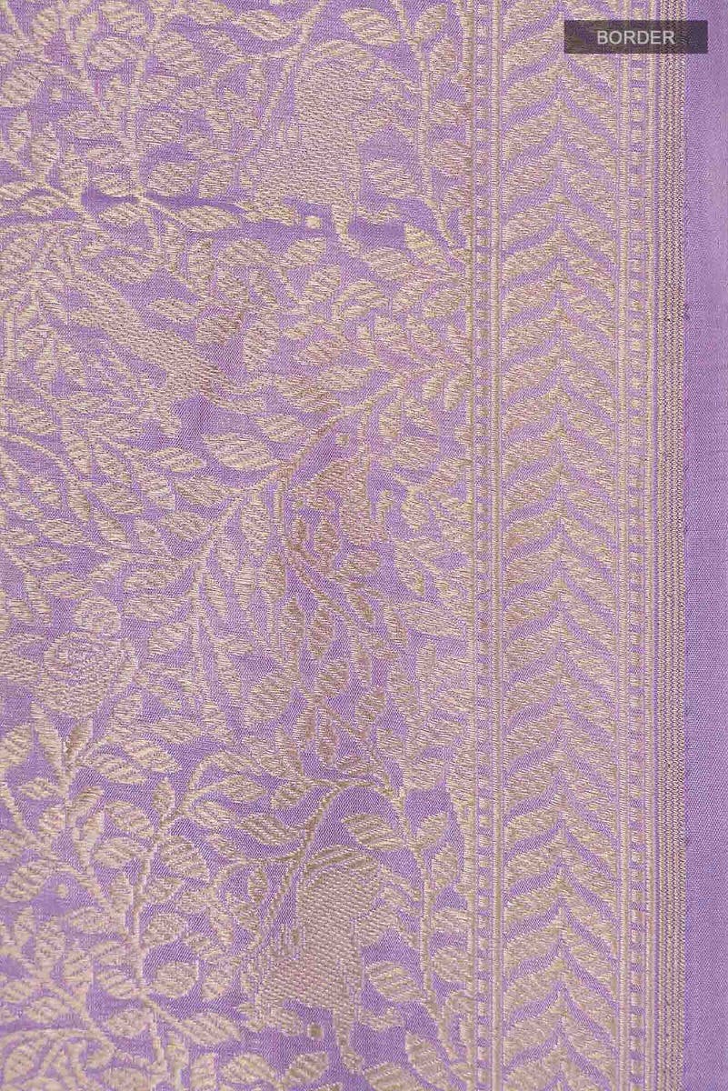 Mogli's World-Lavender Banarasi Silk Saree