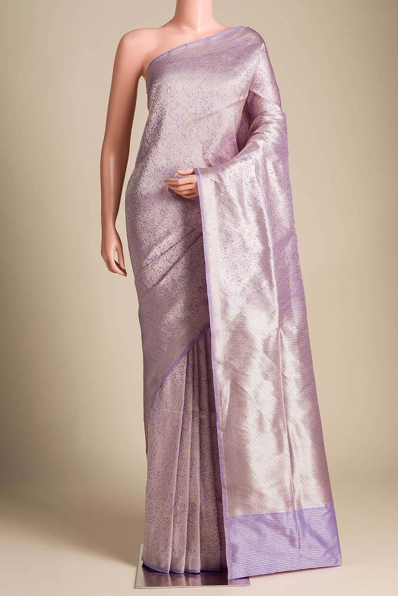 Mogli's World-Lavender Banarasi Silk Saree