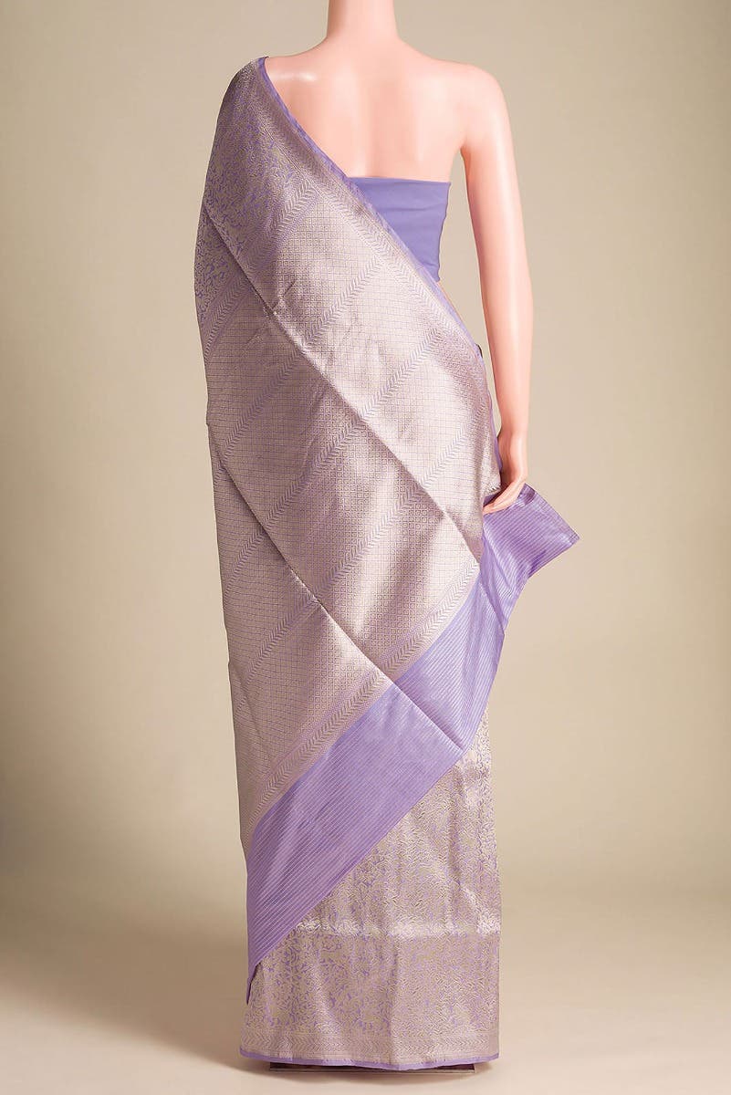 Mogli's World-Lavender Banarasi Silk Saree