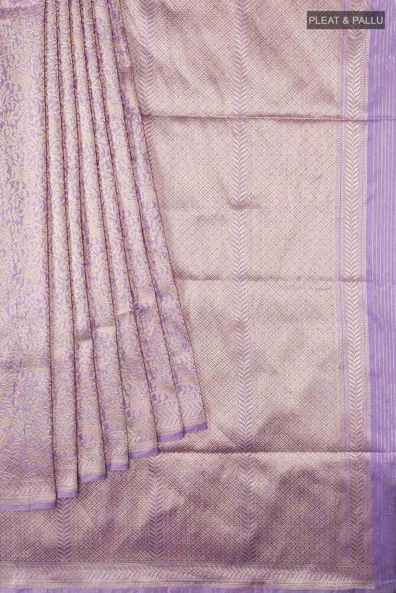 Mogli's World-Lavender Banarasi Silk Saree
