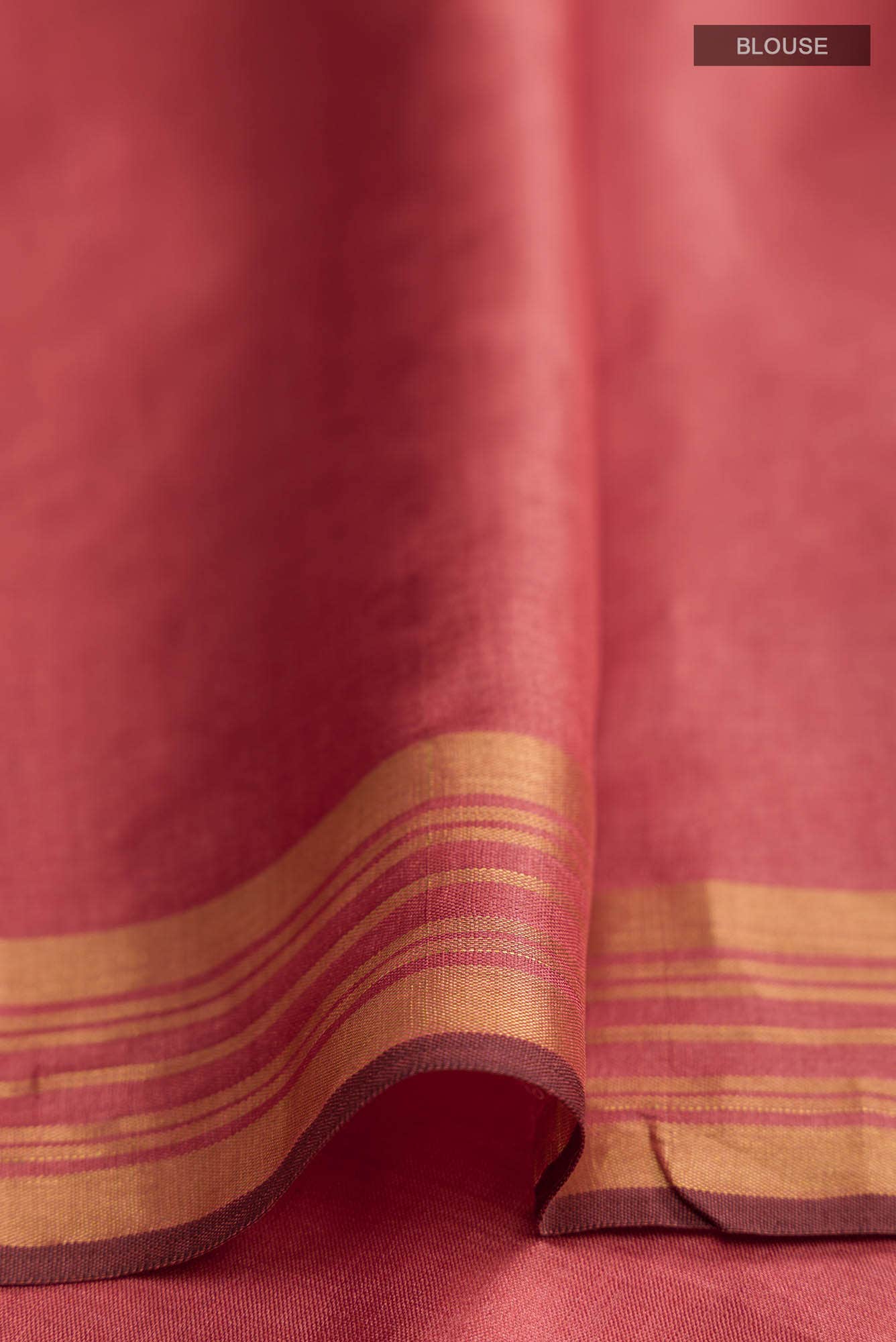 Chili Lily-Red Tussar Silk Saree