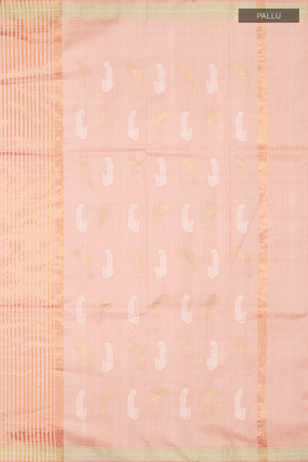Prowl and Prance-Peach Tussar Silk Saree