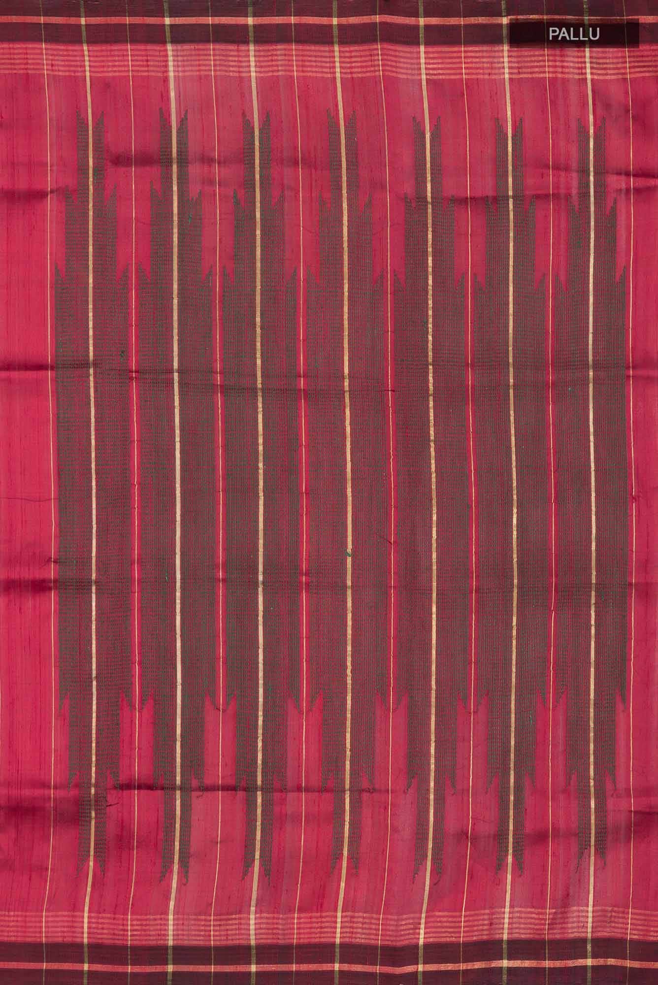 Crimson Night-Maroon Tussar Silk Saree