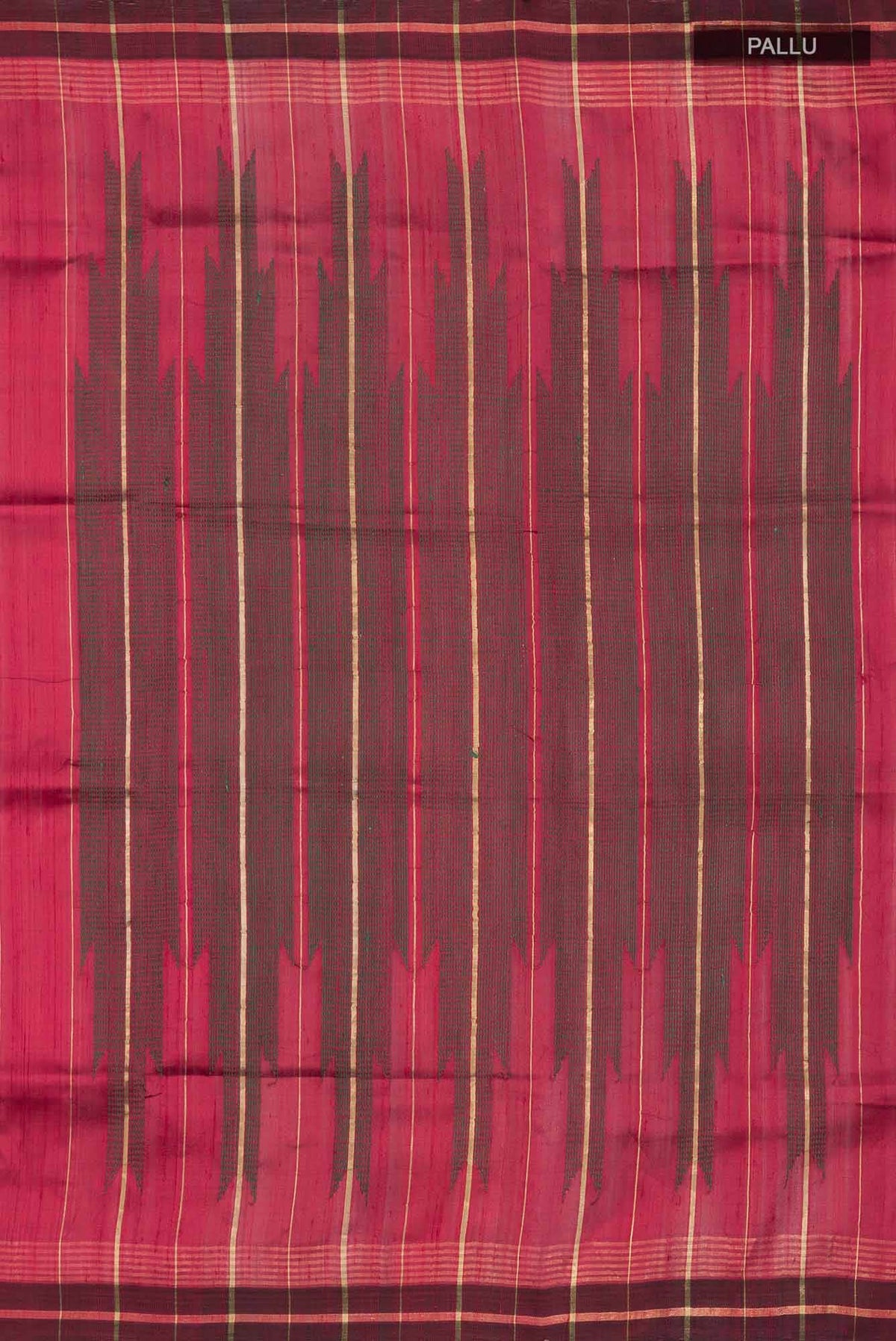 Crimson Night-Maroon Tussar Silk Saree