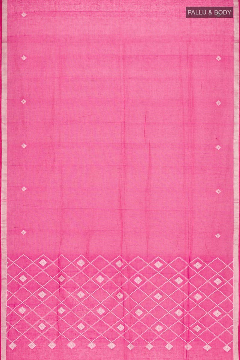 Suchitra-Dark Pink Bengal Cotton Saree